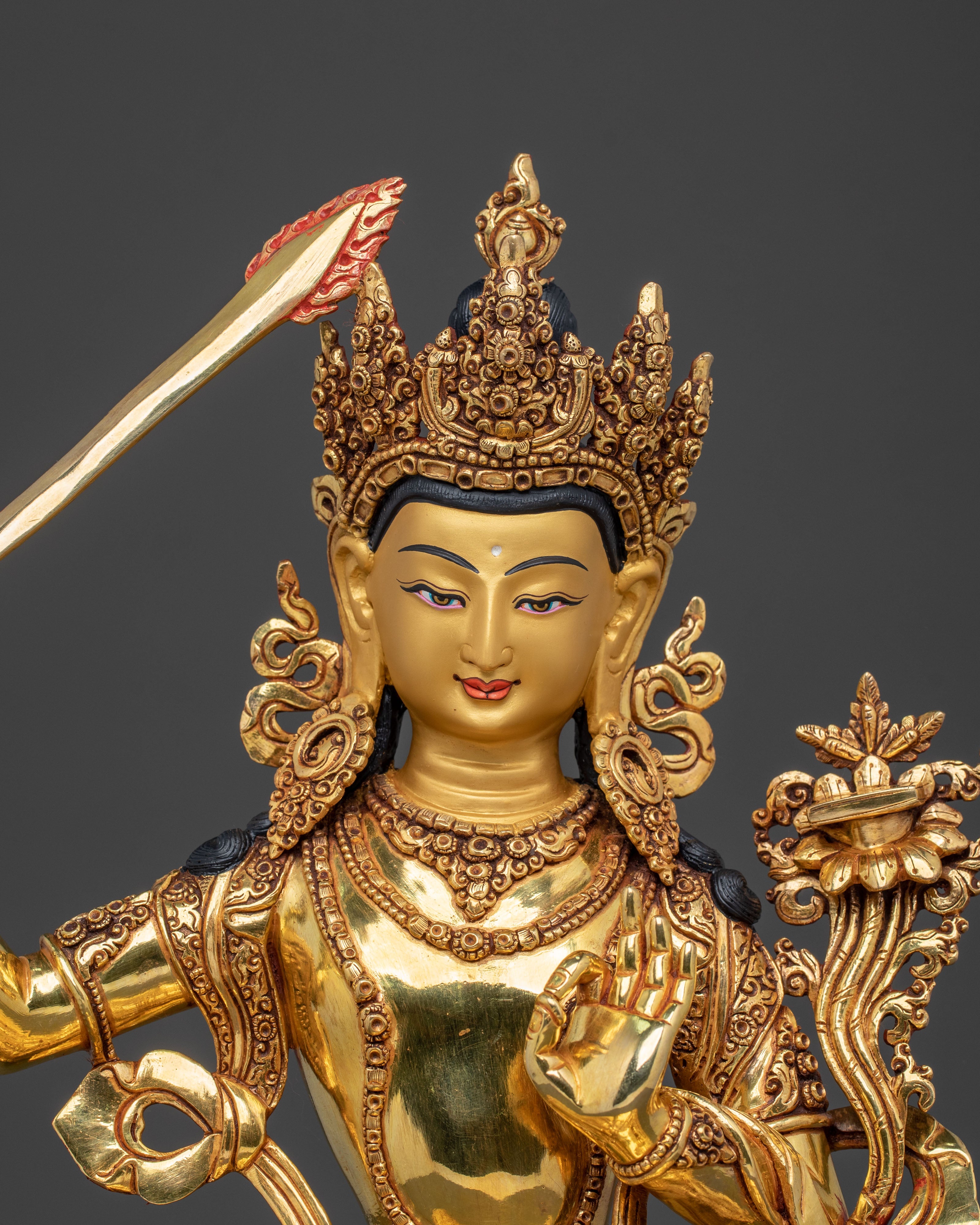 Sacred Manjushri Blessing Statue | Bodhisattva of Wisdom