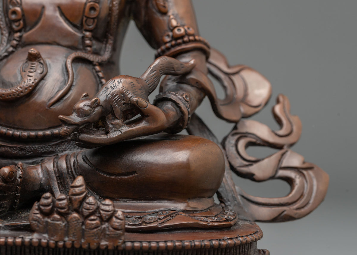 Dzambhala Sculpture in Oxidized Copper | Home Decor