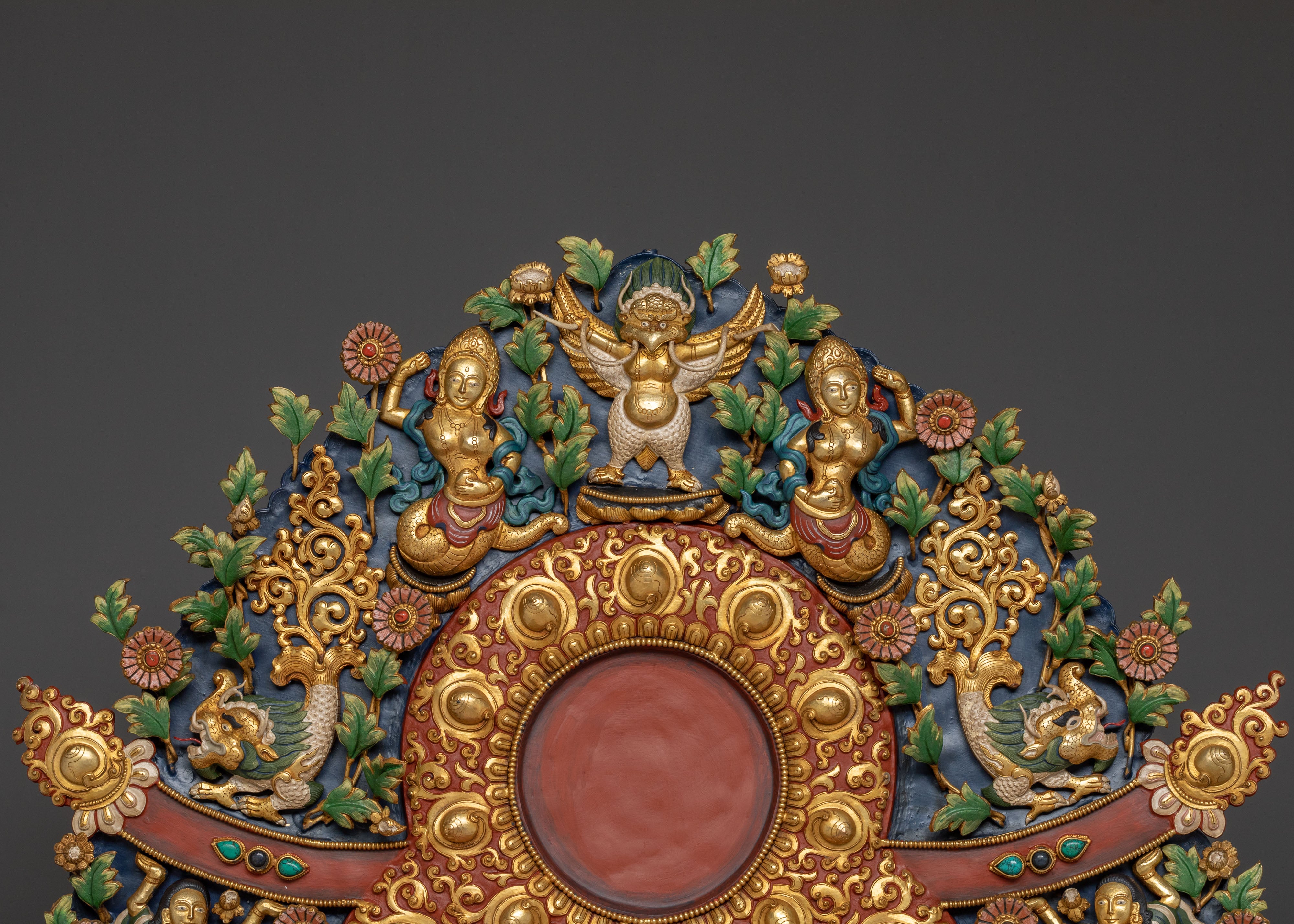 Shakyamuni Buddha Sacred Figurine on Throne | Home Decor