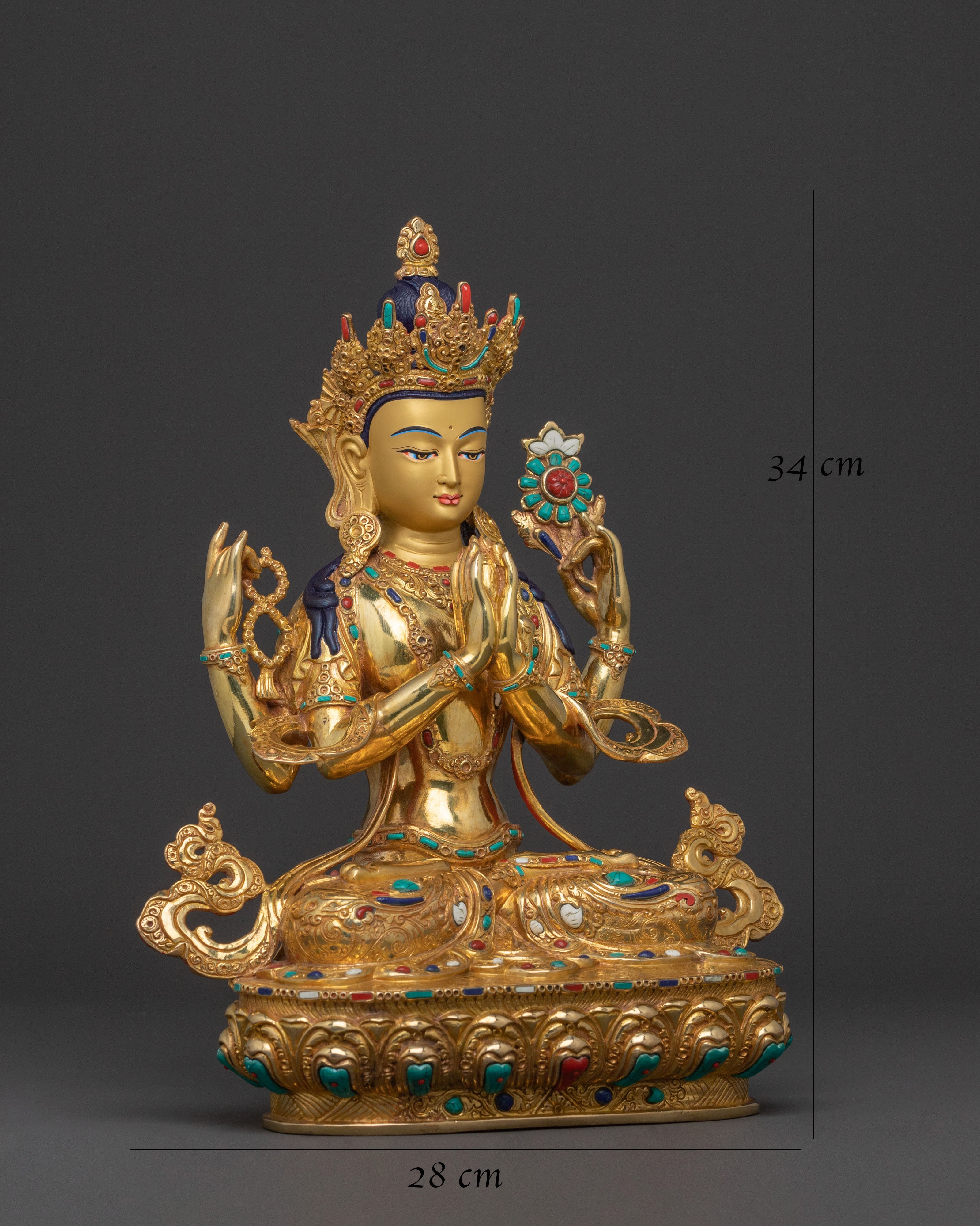 Chenrezig Peaceful Protector Statue: Symbol of Compassion and Protection