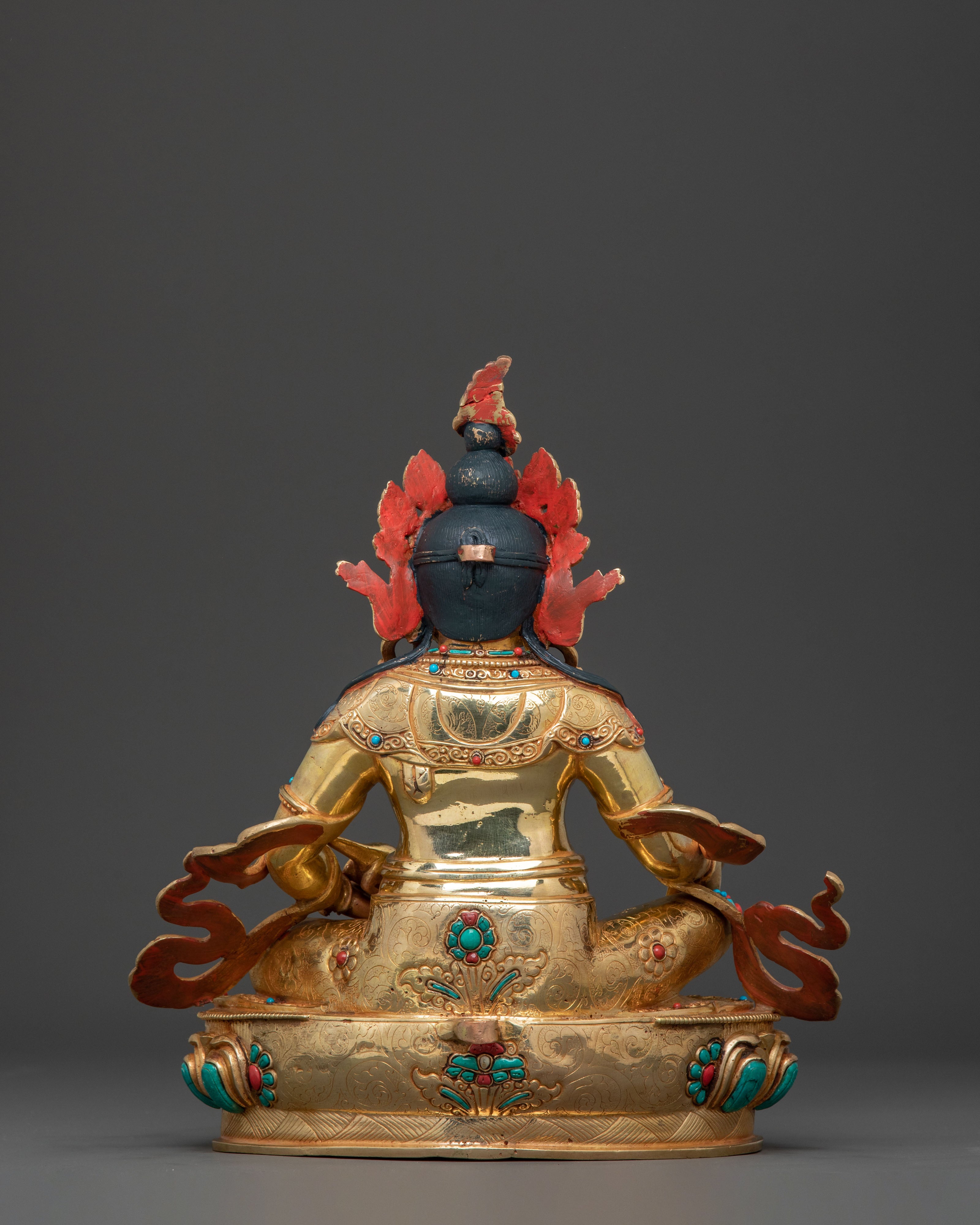 God Dzambhala 24k Gold Gilded Statue for Abundance
