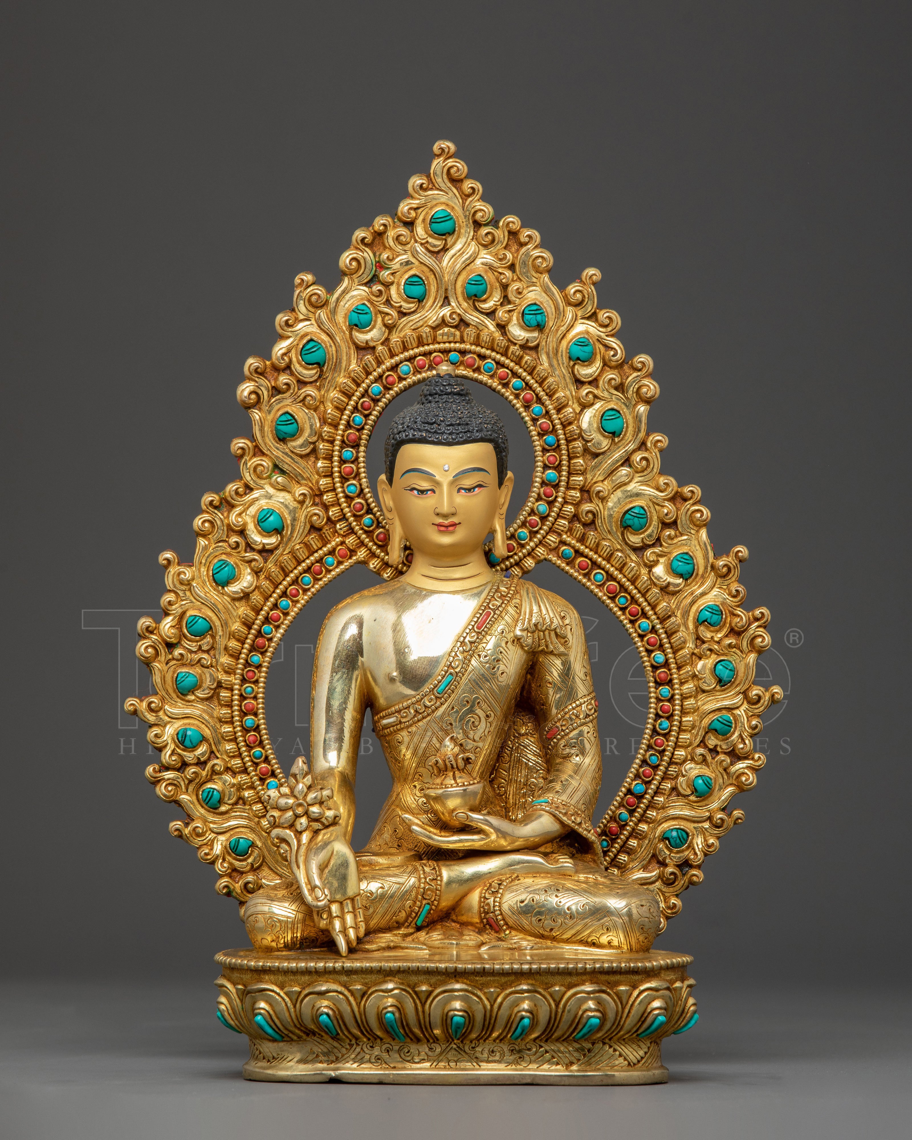 Medicine Buddha Handmade Golden Statue