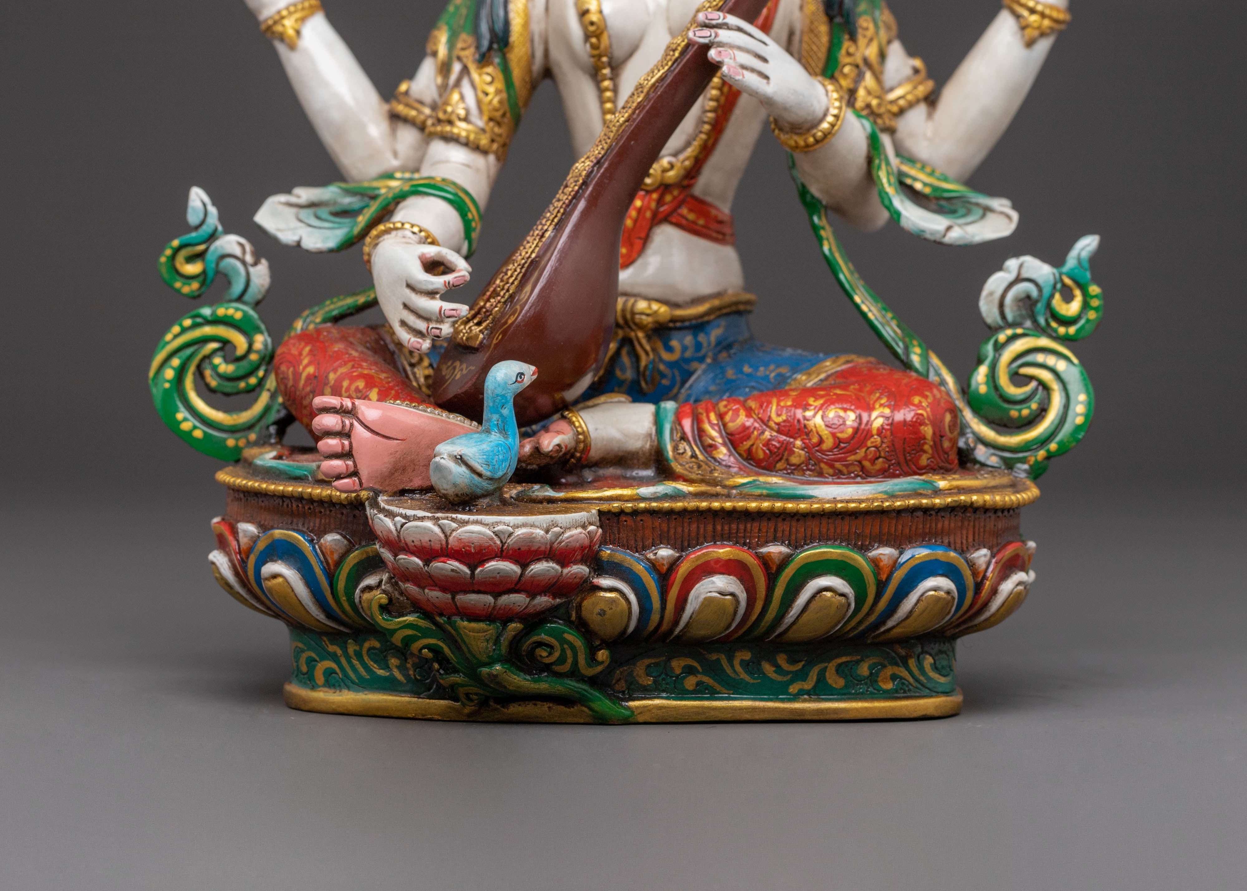 Goddess Saraswati Wisdom Statue | Meditational Decor