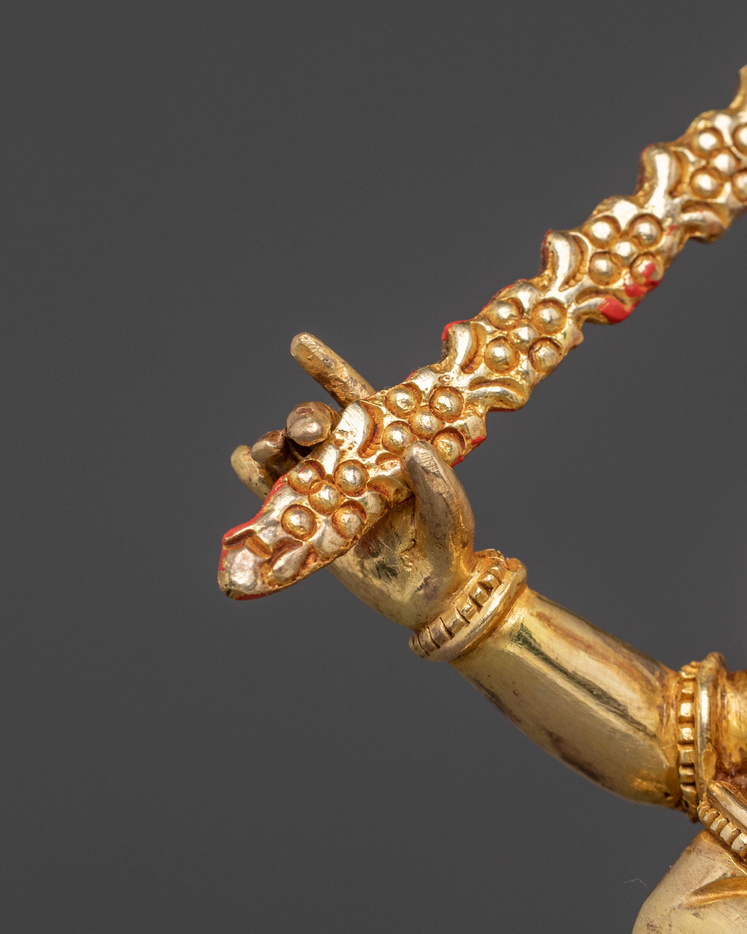 Goddess of Attraction Kurukulla Statue - Hand-Gilded Copper Art