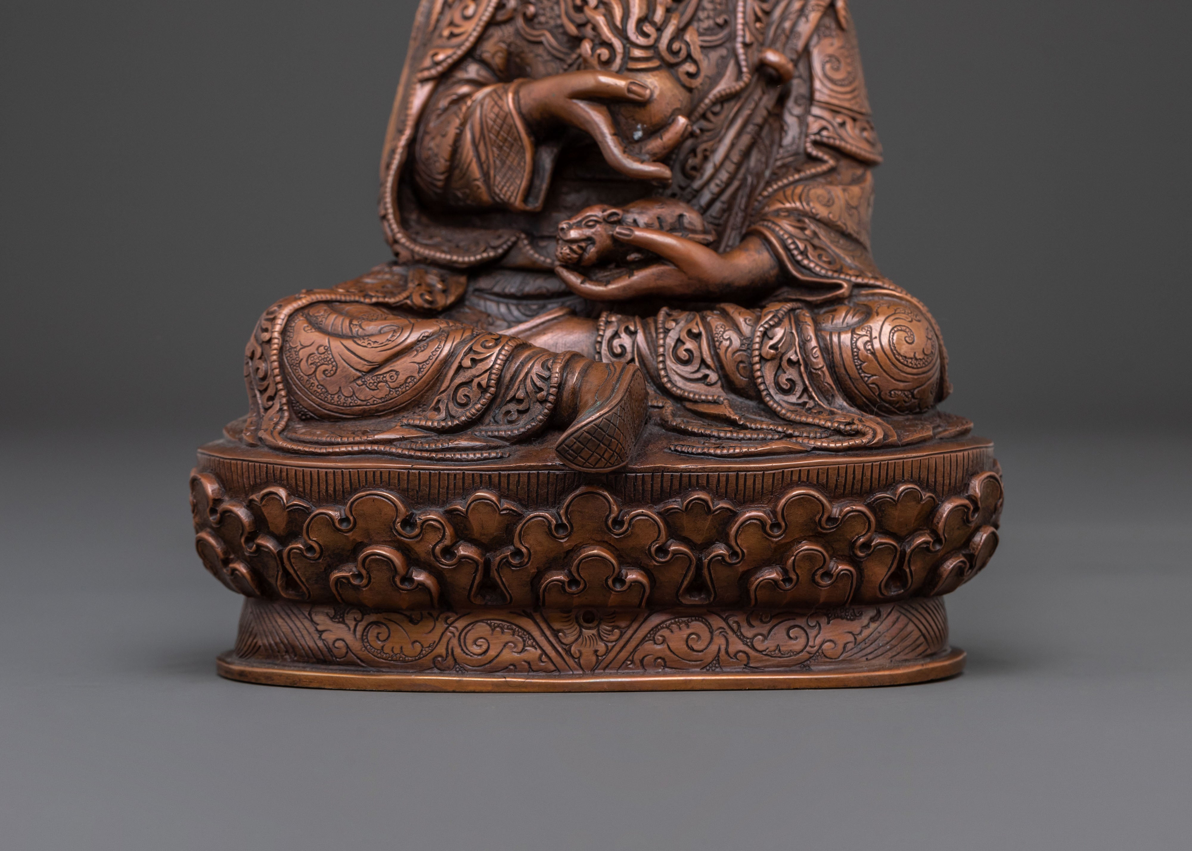 Guru Norla Blessing Statue | Oxidized Copper Figurine