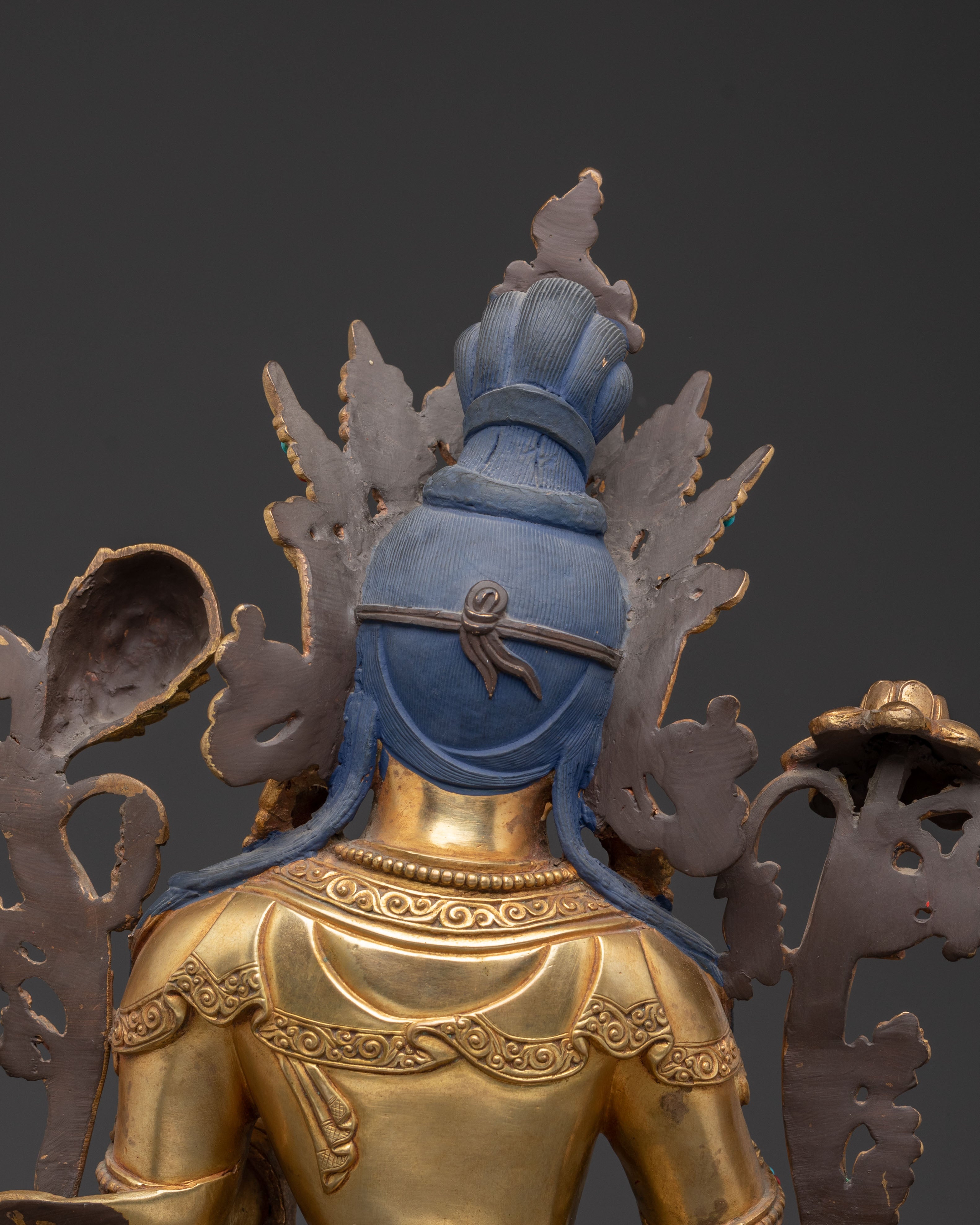 Handcrafted Goddess Green Tara Statue for Protection