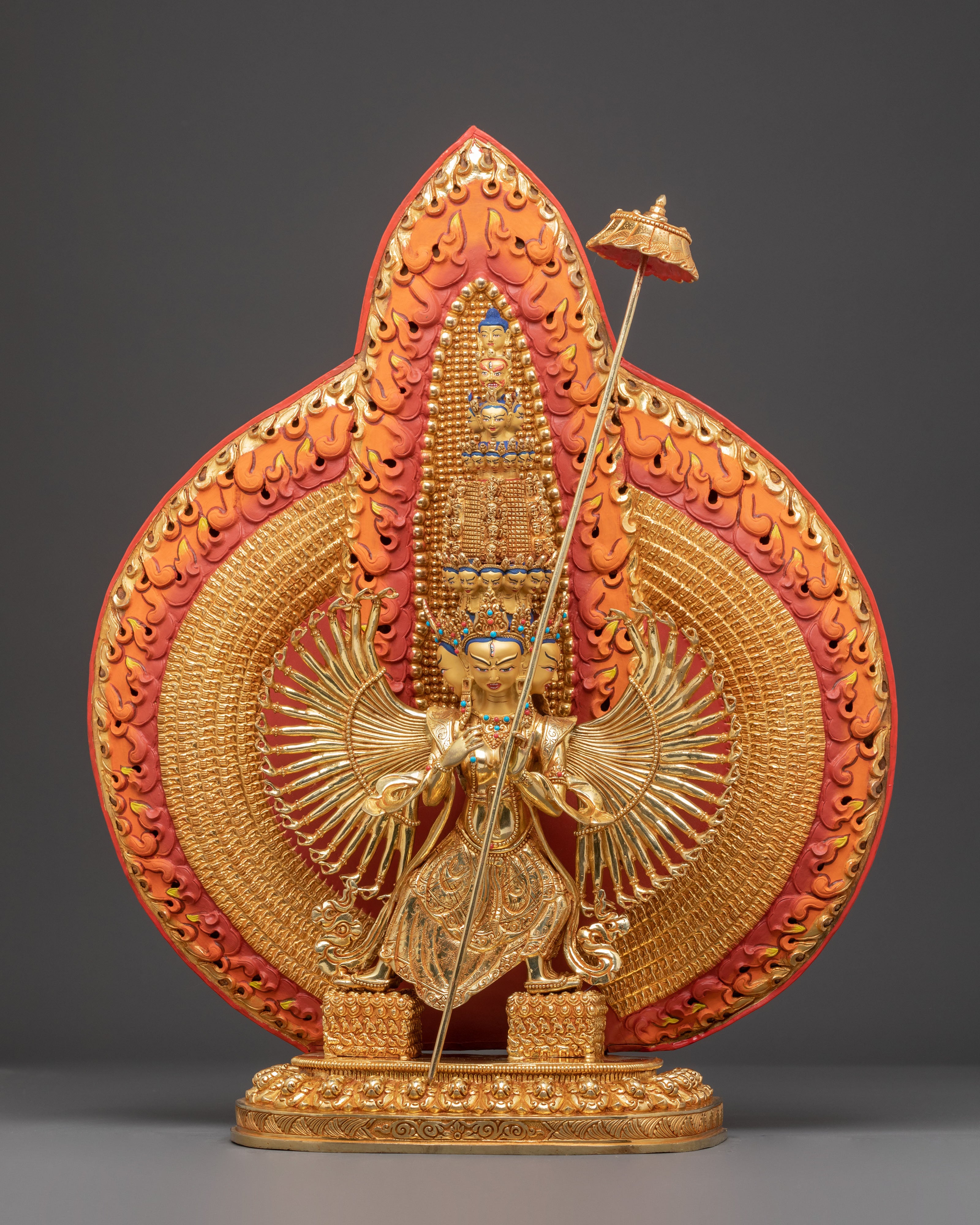 Handmade 1000-Armed Dukar Statue | Deity of Compassion