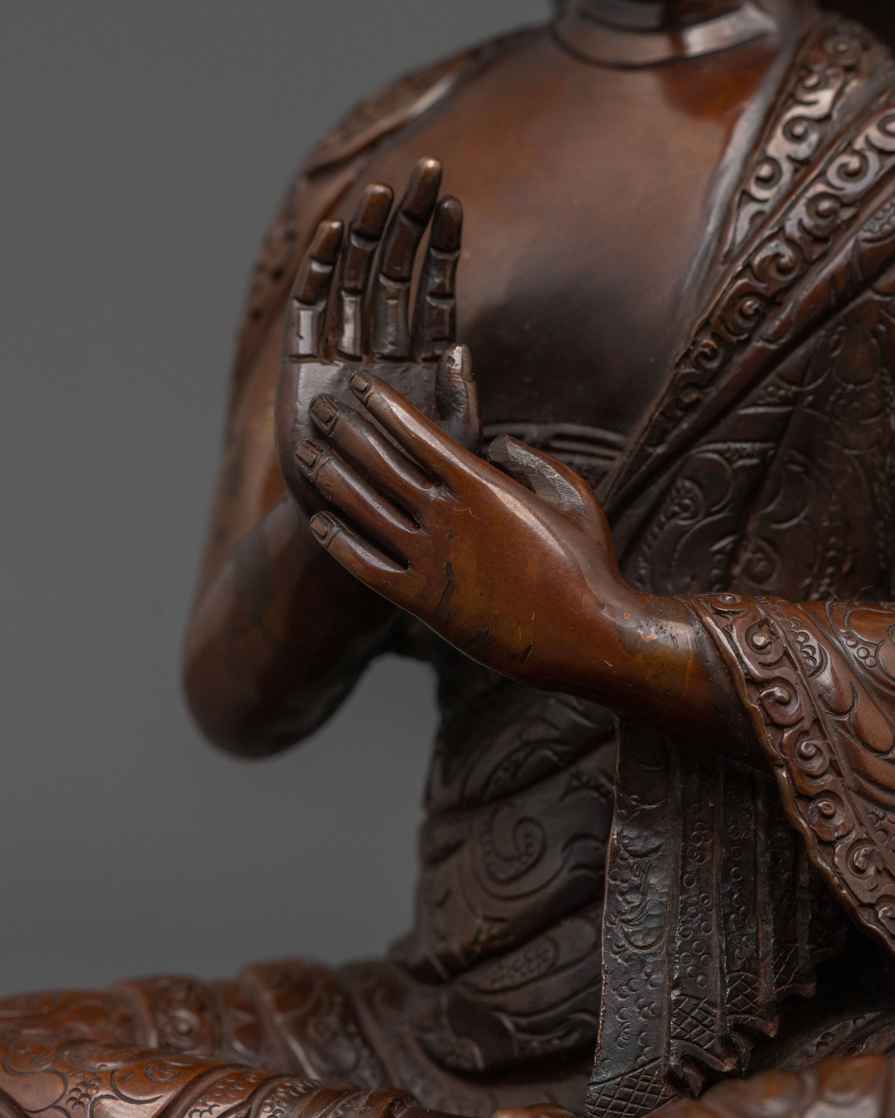 Nagarjuna Sculpture | Oxidized Copper Finish