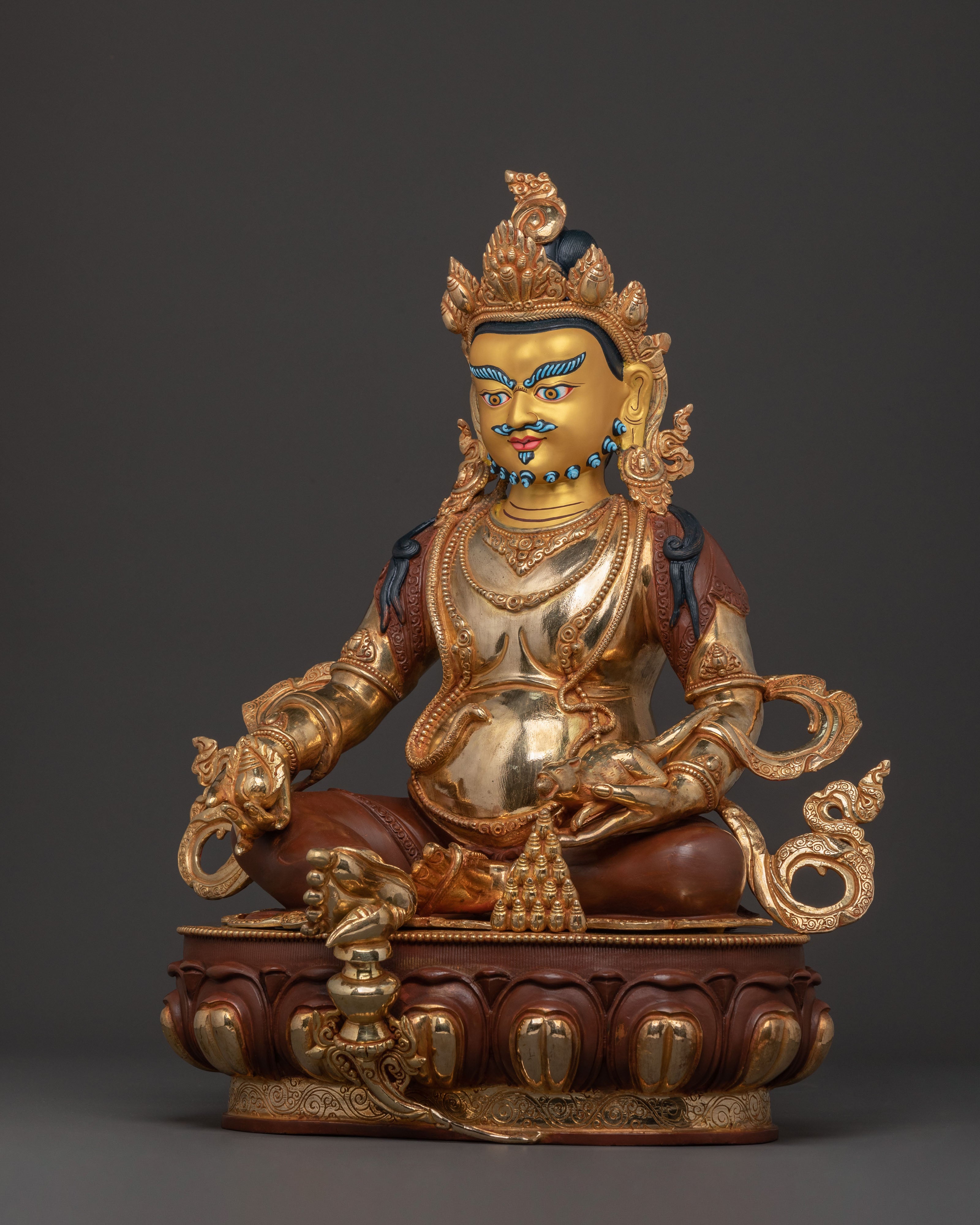 Golden Dzambhala Prosperity Statue | Handcrafted in Nepal