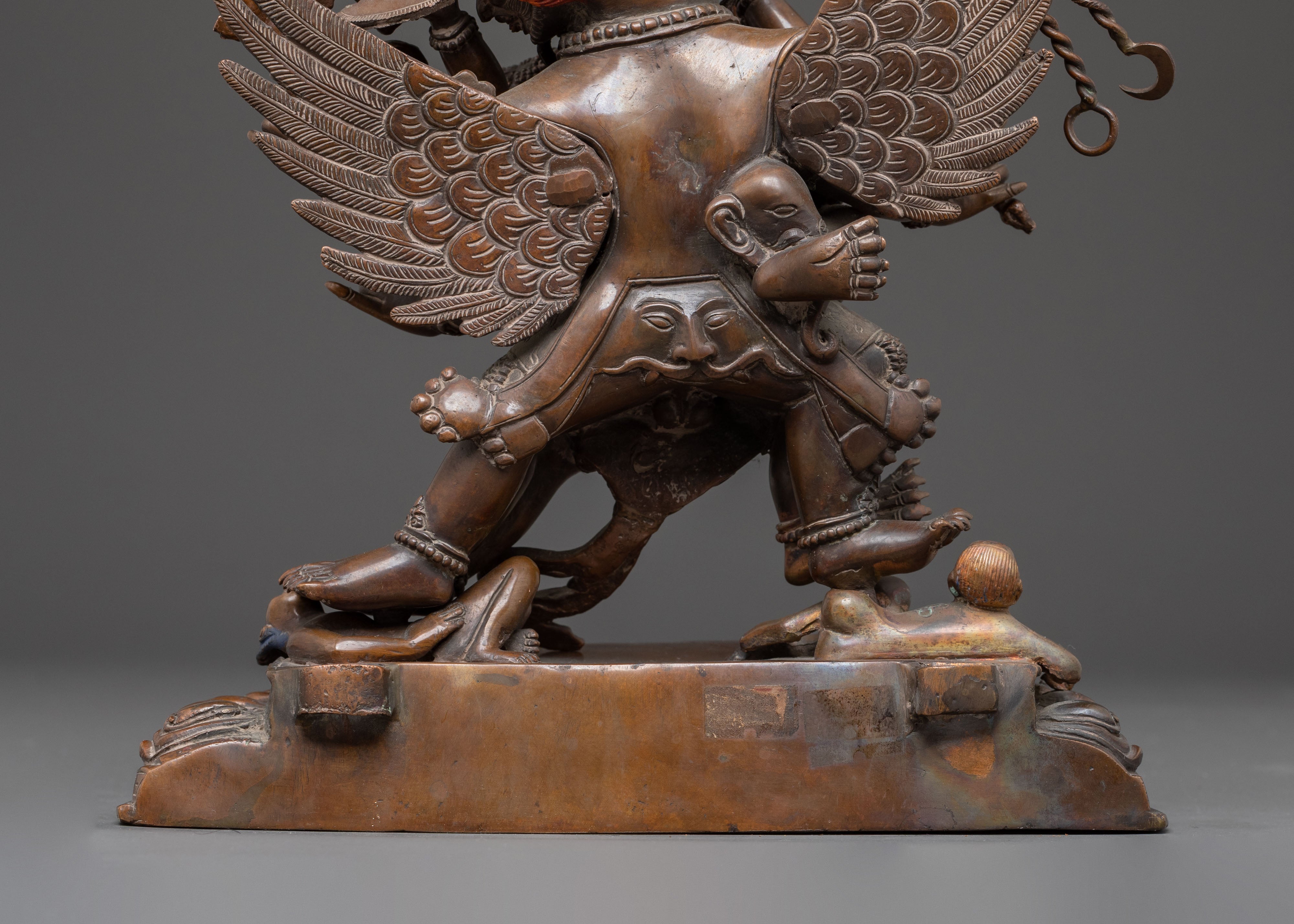 Handmade Hayagriva Oxidized Copper Statue | Fierce Tantric Deity