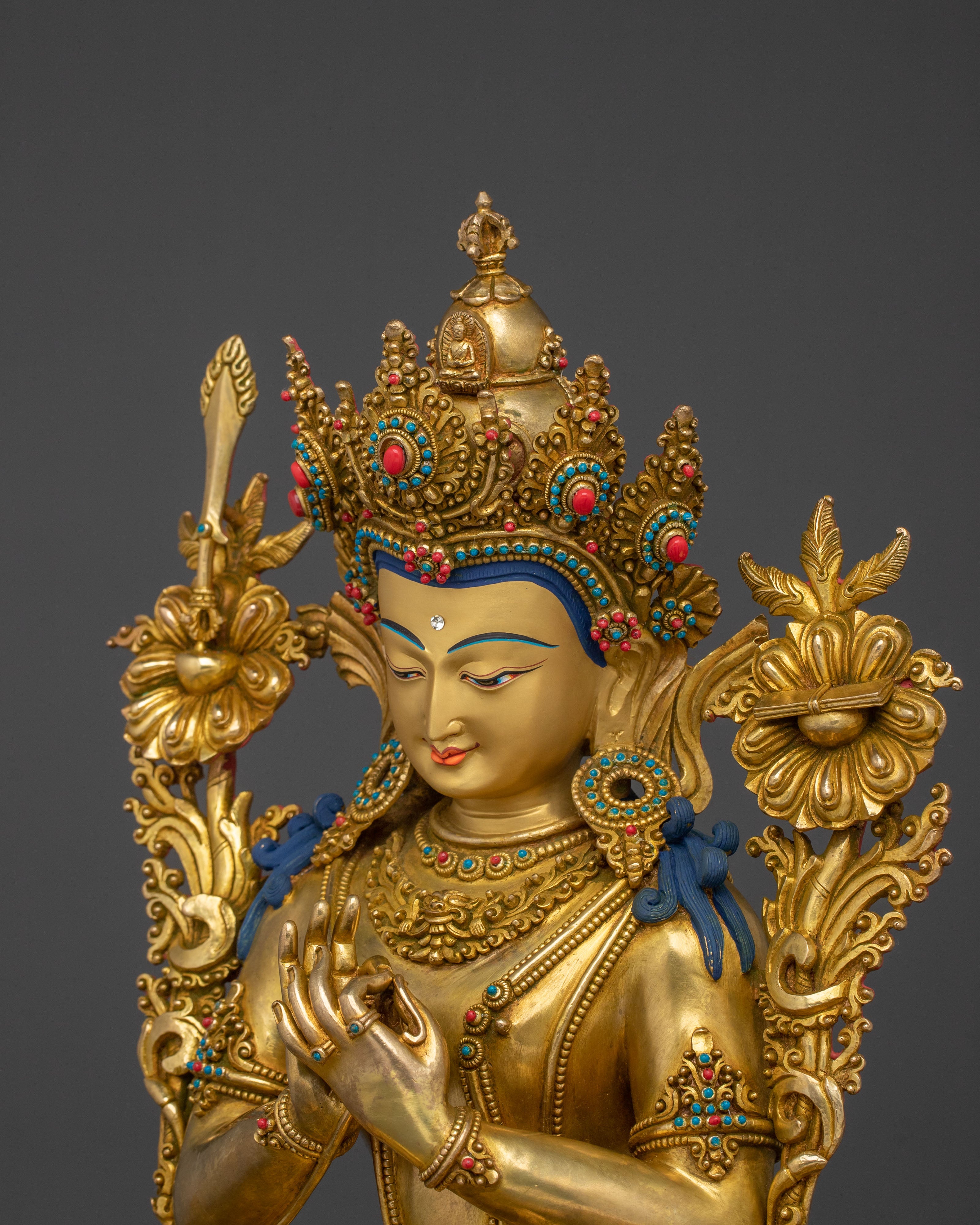 Tikshna Manjushri Wisdom Statue | Buddhist Deity of Sharp Awareness