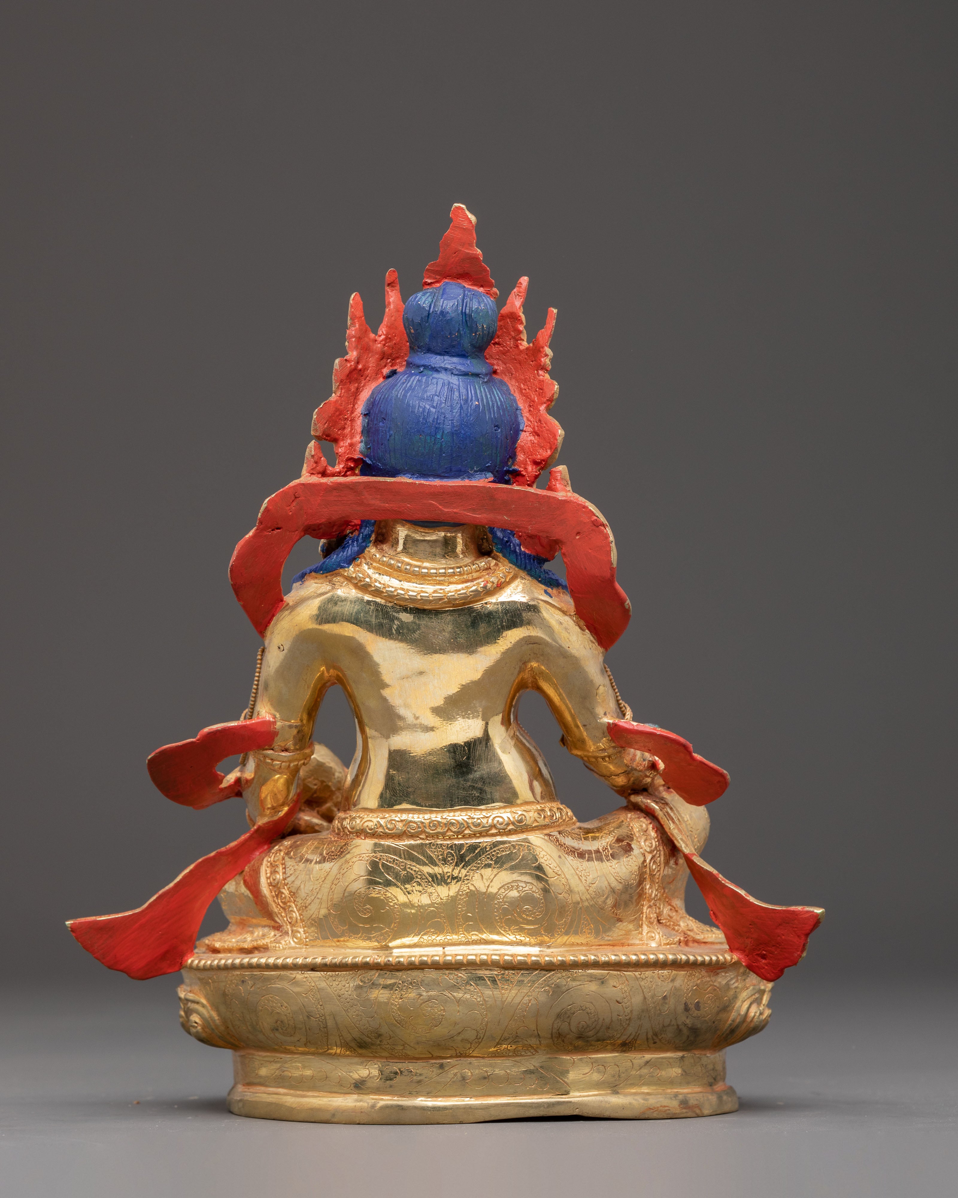 Crystal Dzambhala Statue: Buddhist Deity of Wealth and Prosperity