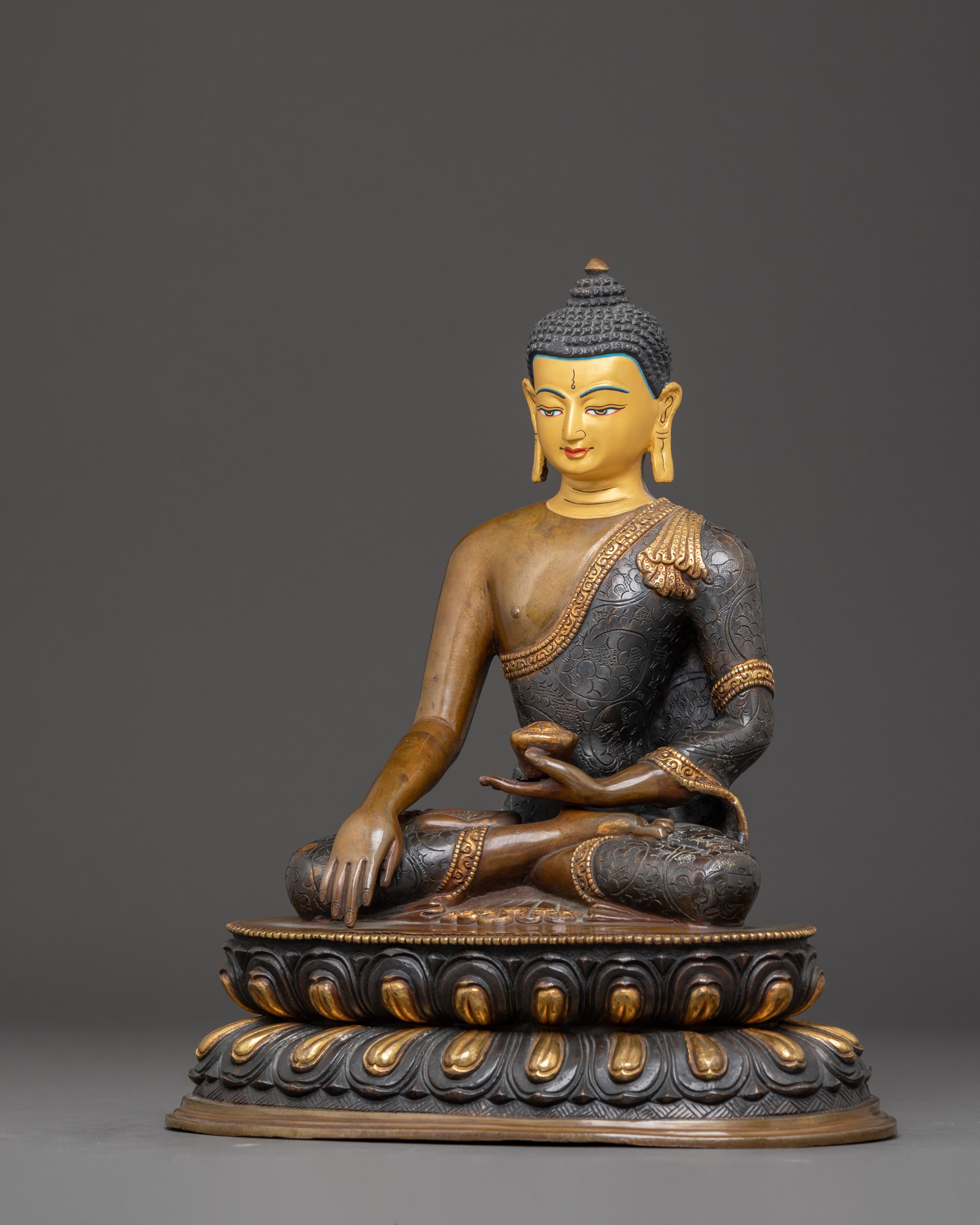 Himalayan Buddha Shakyamuni Copper Statue | Buddhist Decor Artwork