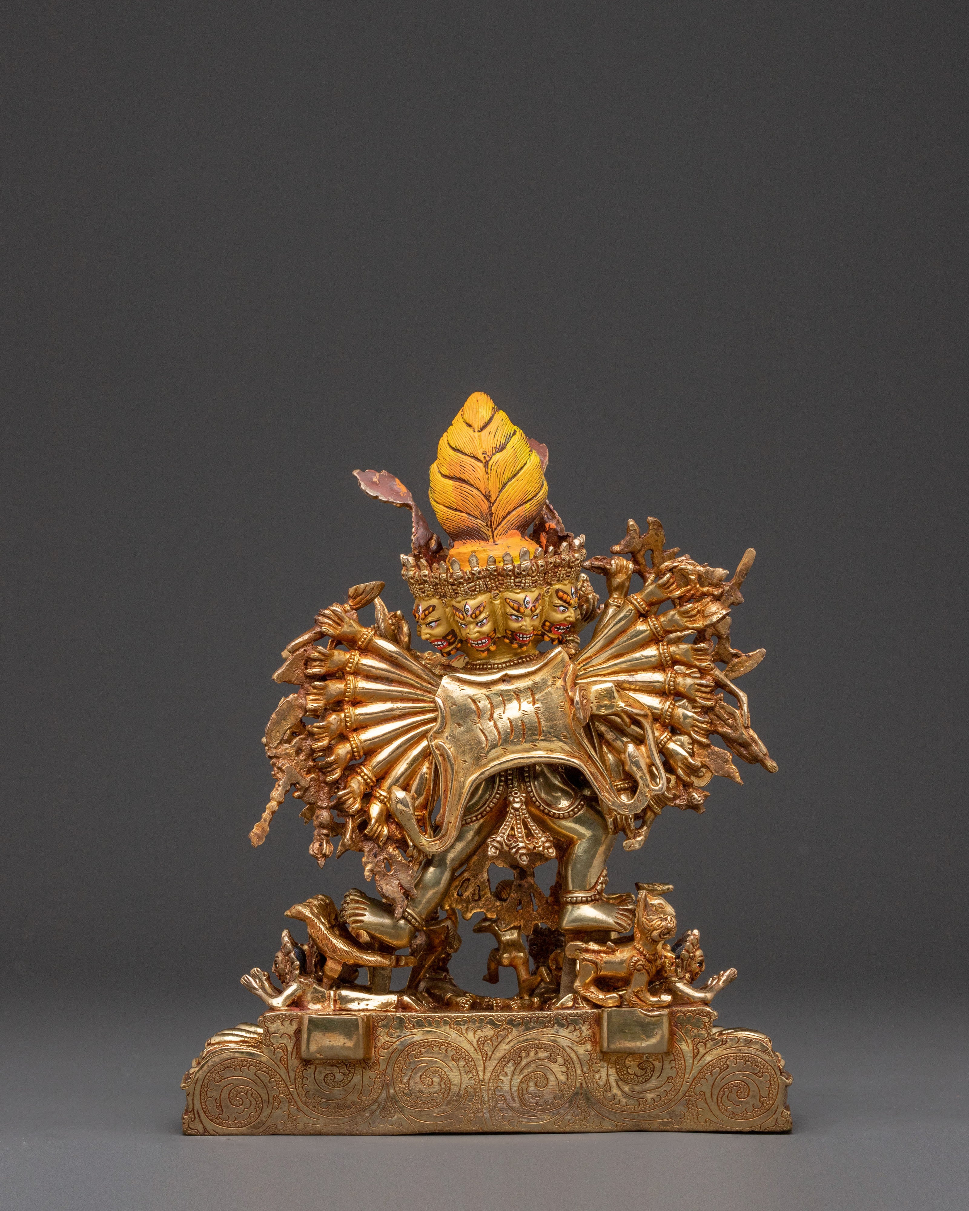 Destroyer of Death Yamantaka Statue – Handcrafted Copper Masterpiece