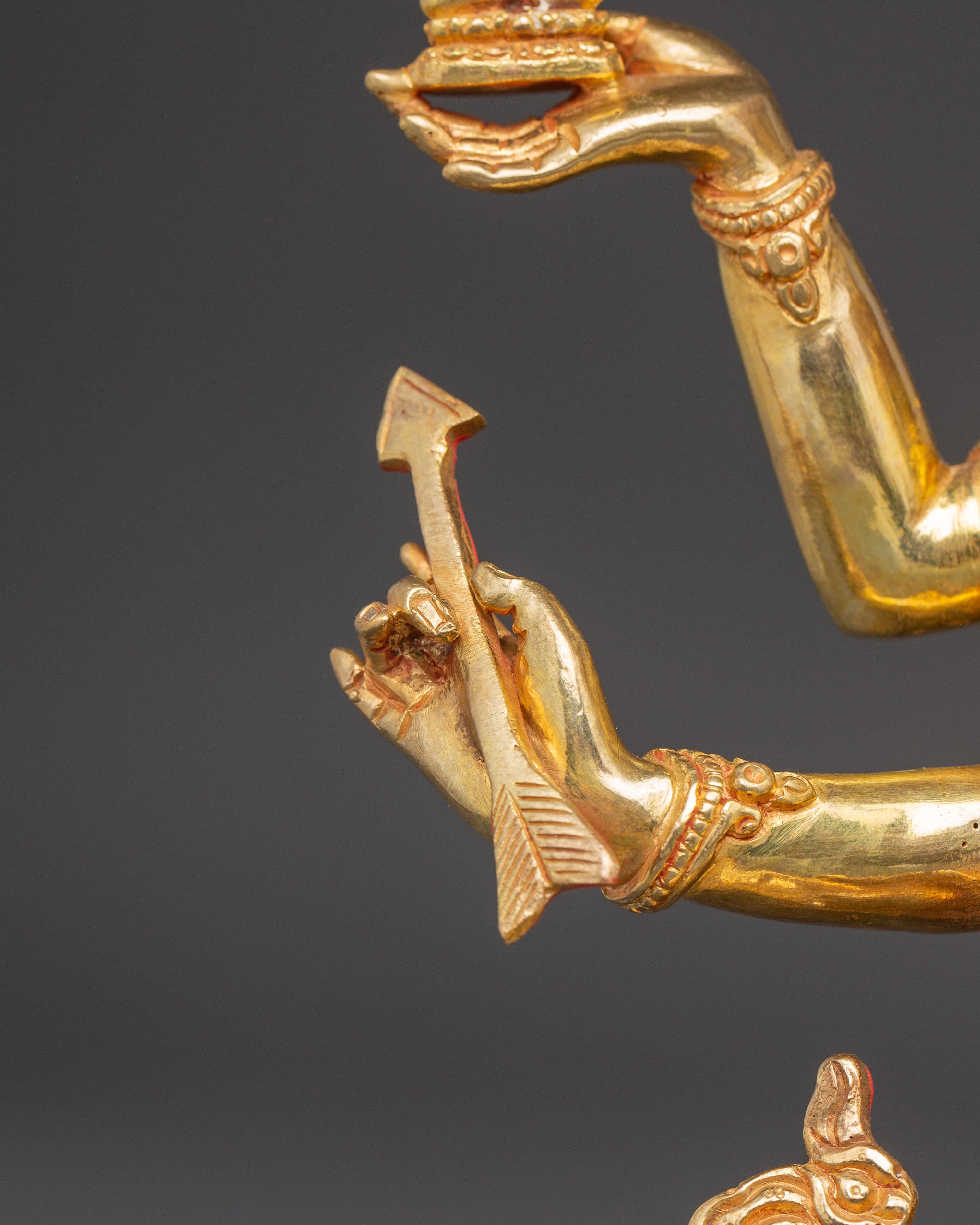 Namgyalma: Golden Handmade Statue | 24K Gold Gilded for Meditation