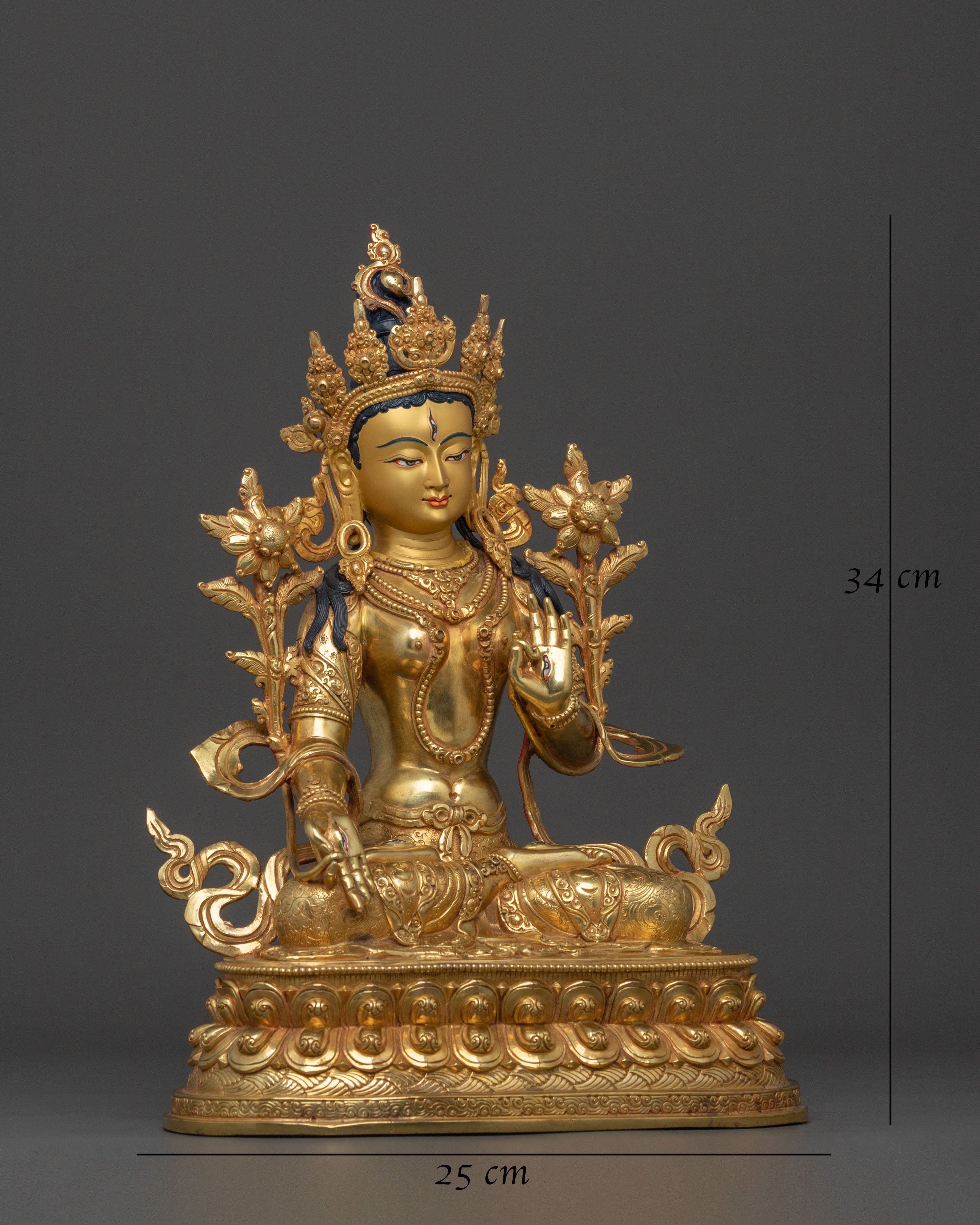 White Tara Compassion Goddess Statue | Divine Protector and Healing Deity
