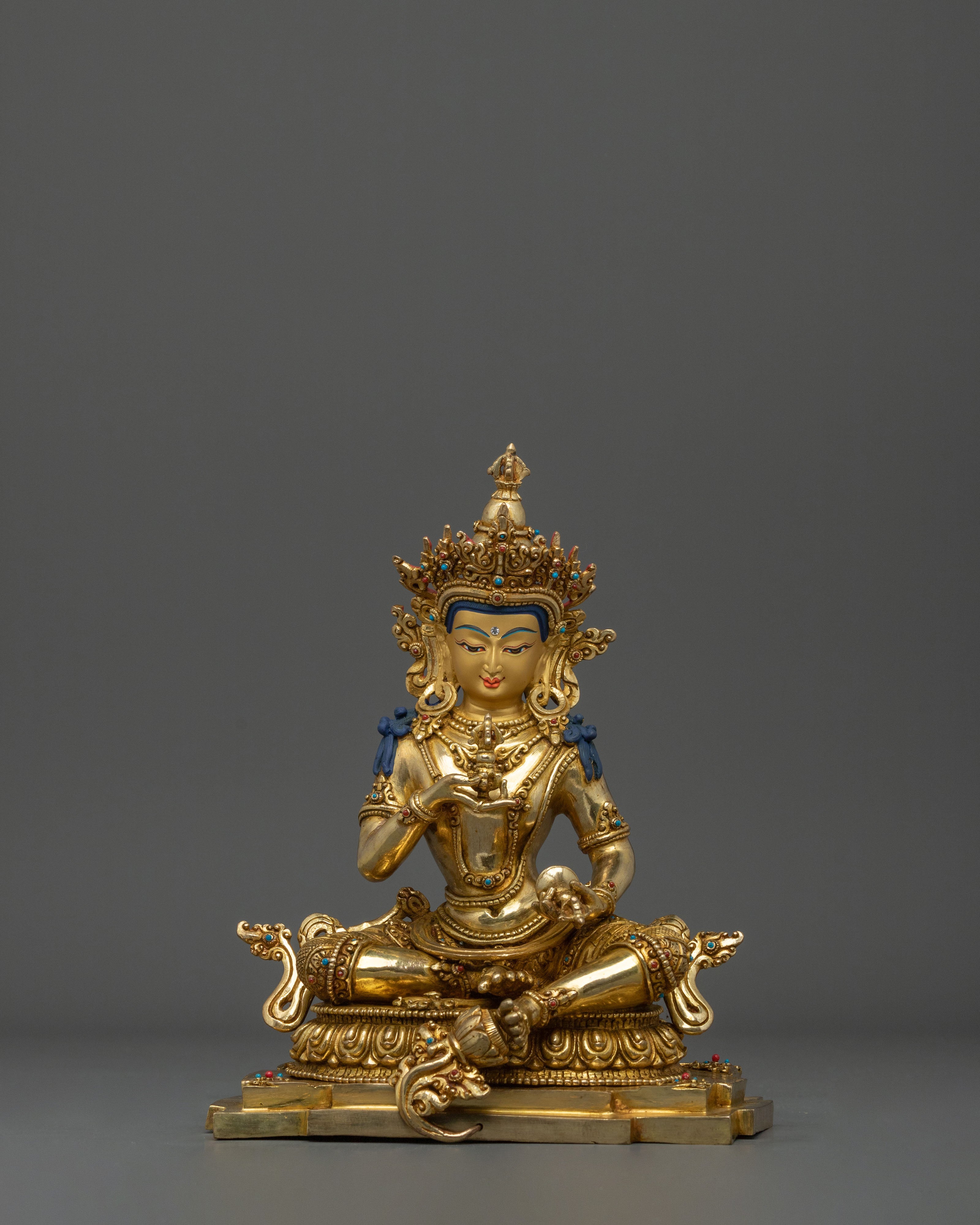 Vajrasattva Handcrafted 24K Gold Gilded Statue