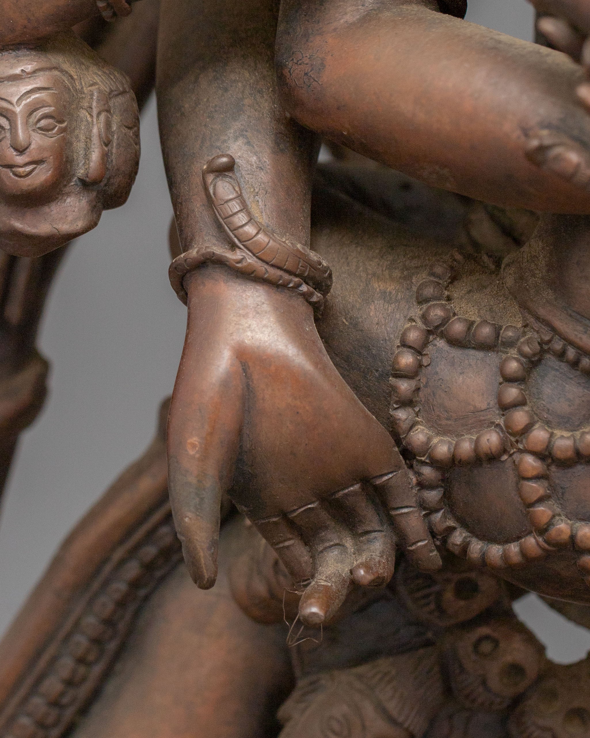 Heruka Chakrasamvara Sculpture | Oxidized Copper Masterpiece