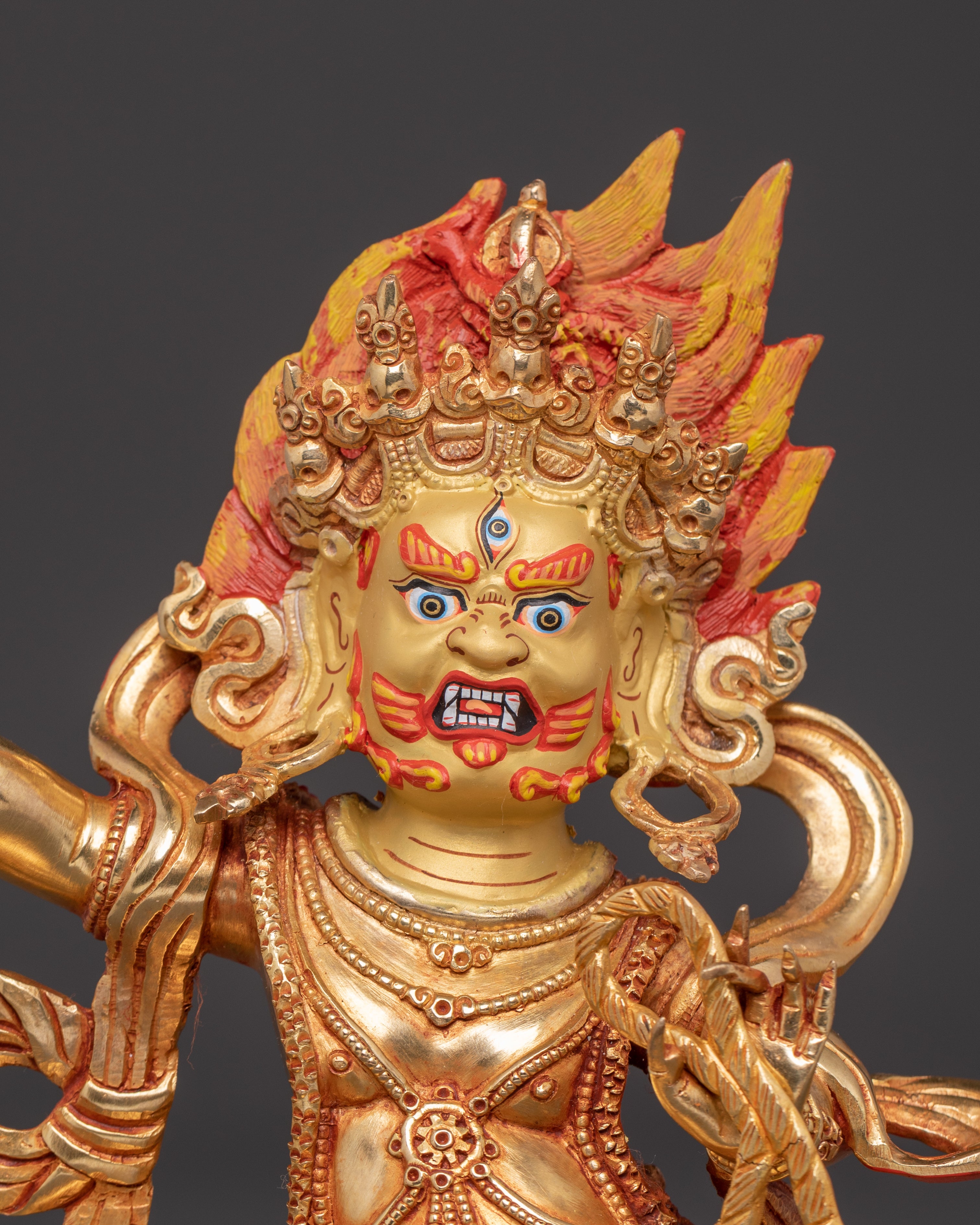Handmade Vajrapani Statue: Bodhisattva of Protection