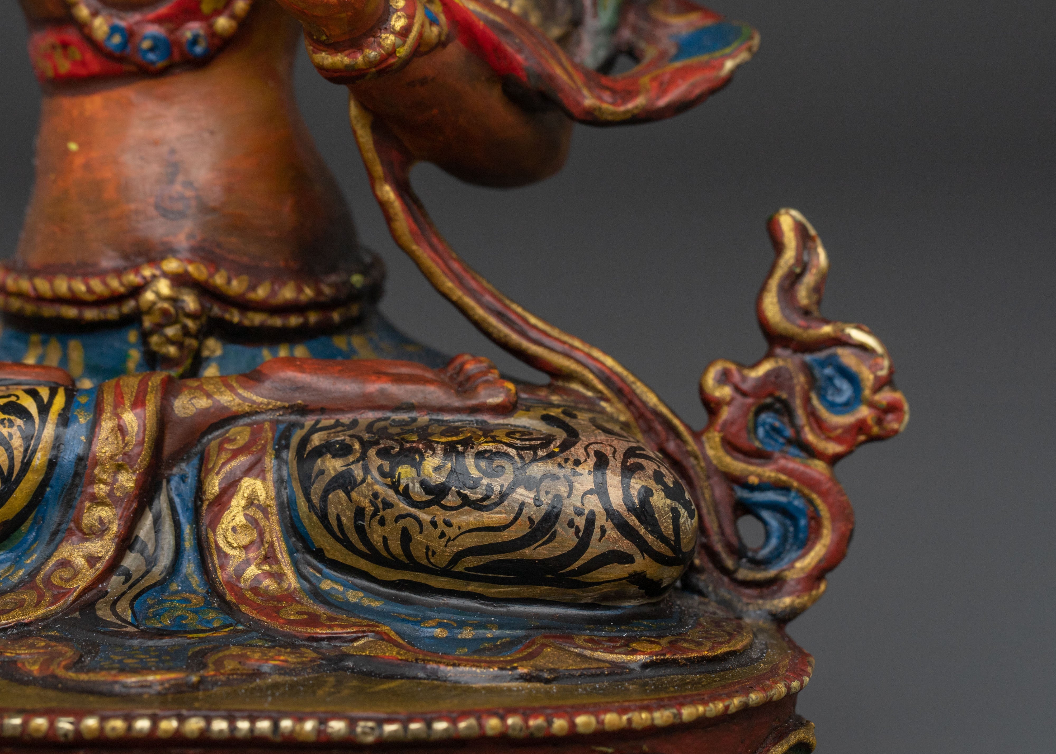 Manjushri 24K Gold Gilded Statue | Home Decor
