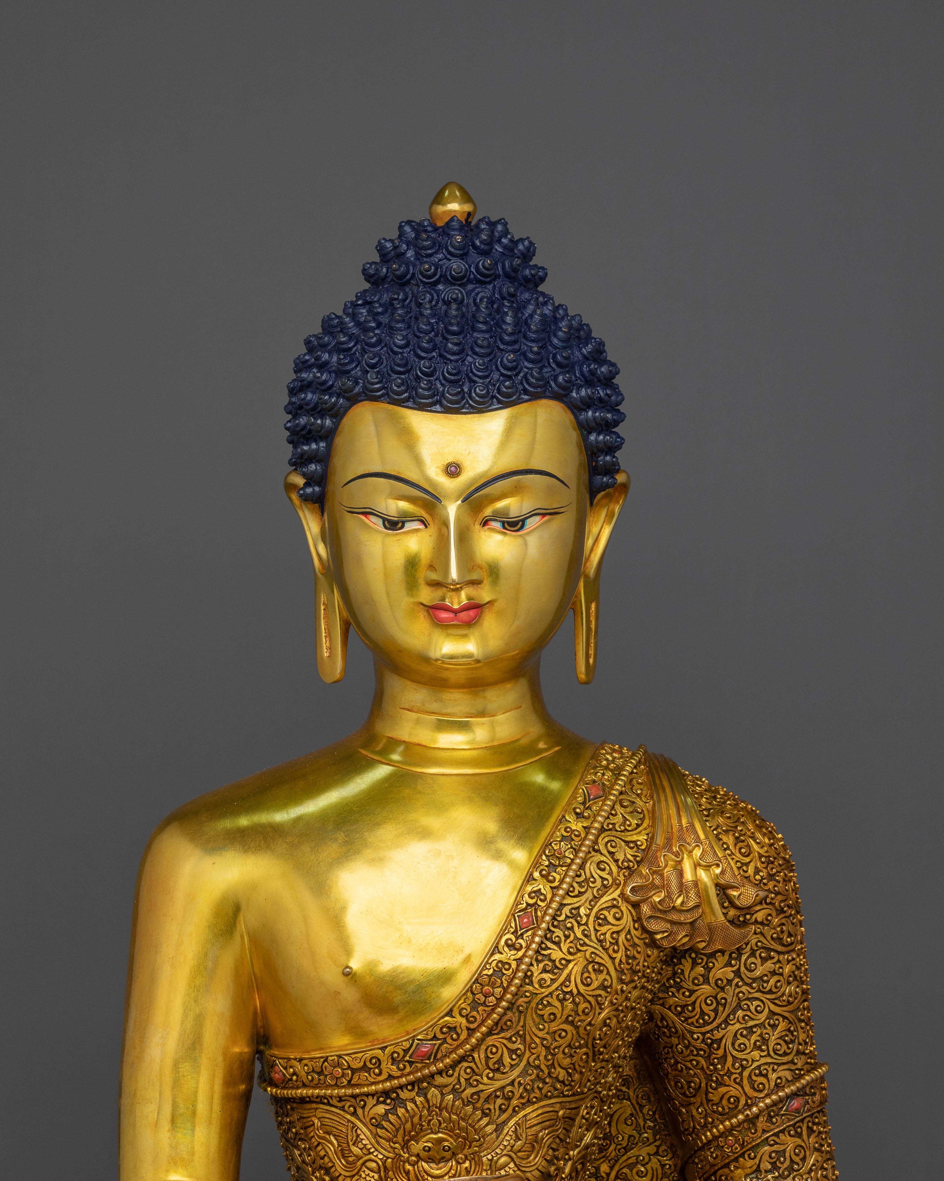 Shakyamuni Buddha Golden Statue for Buddhist Shrine