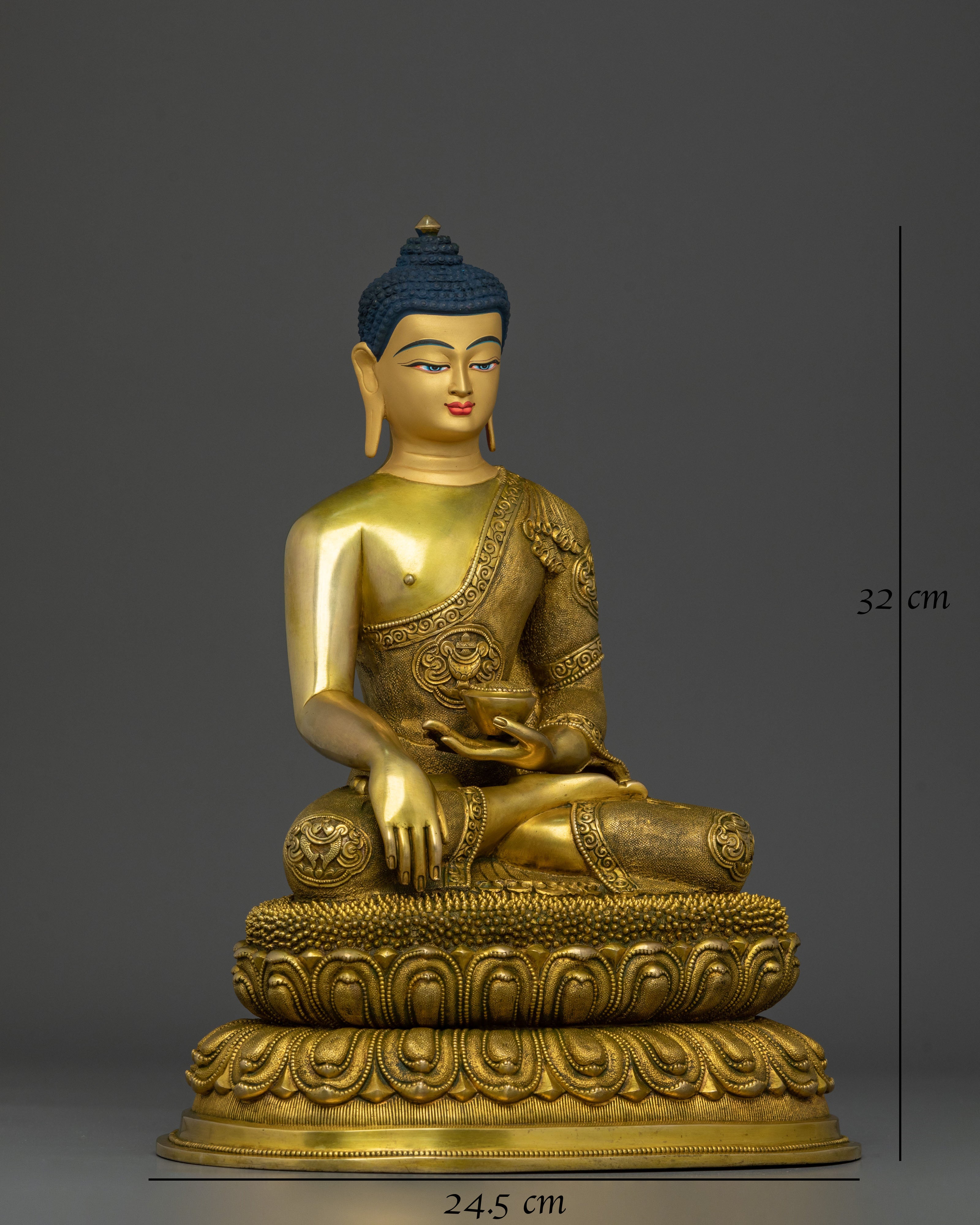 Founder of Buddhism Shakyamuni Buddha Golden Statue