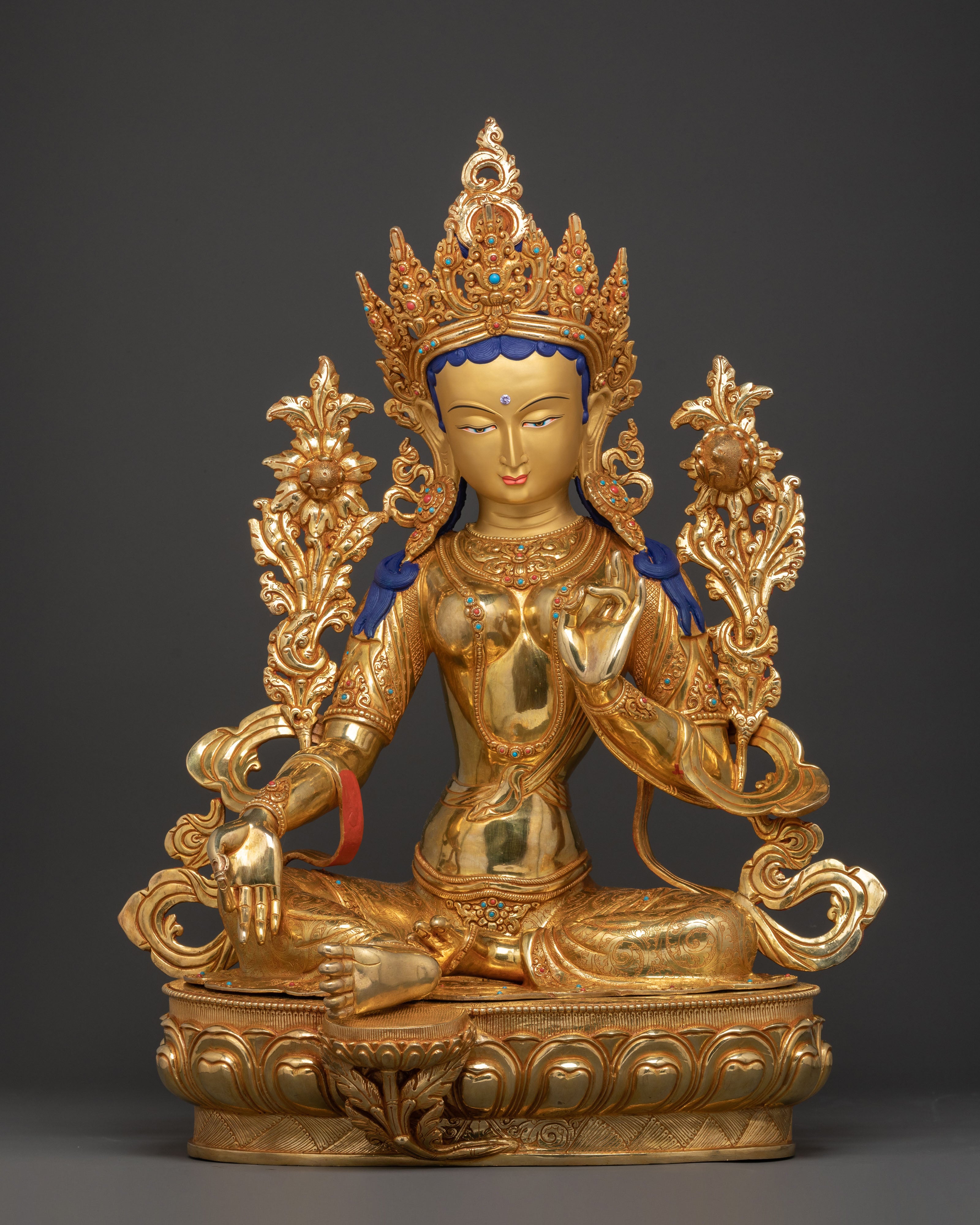 Guardian Green Tara Statue | Handcrafted Elegance