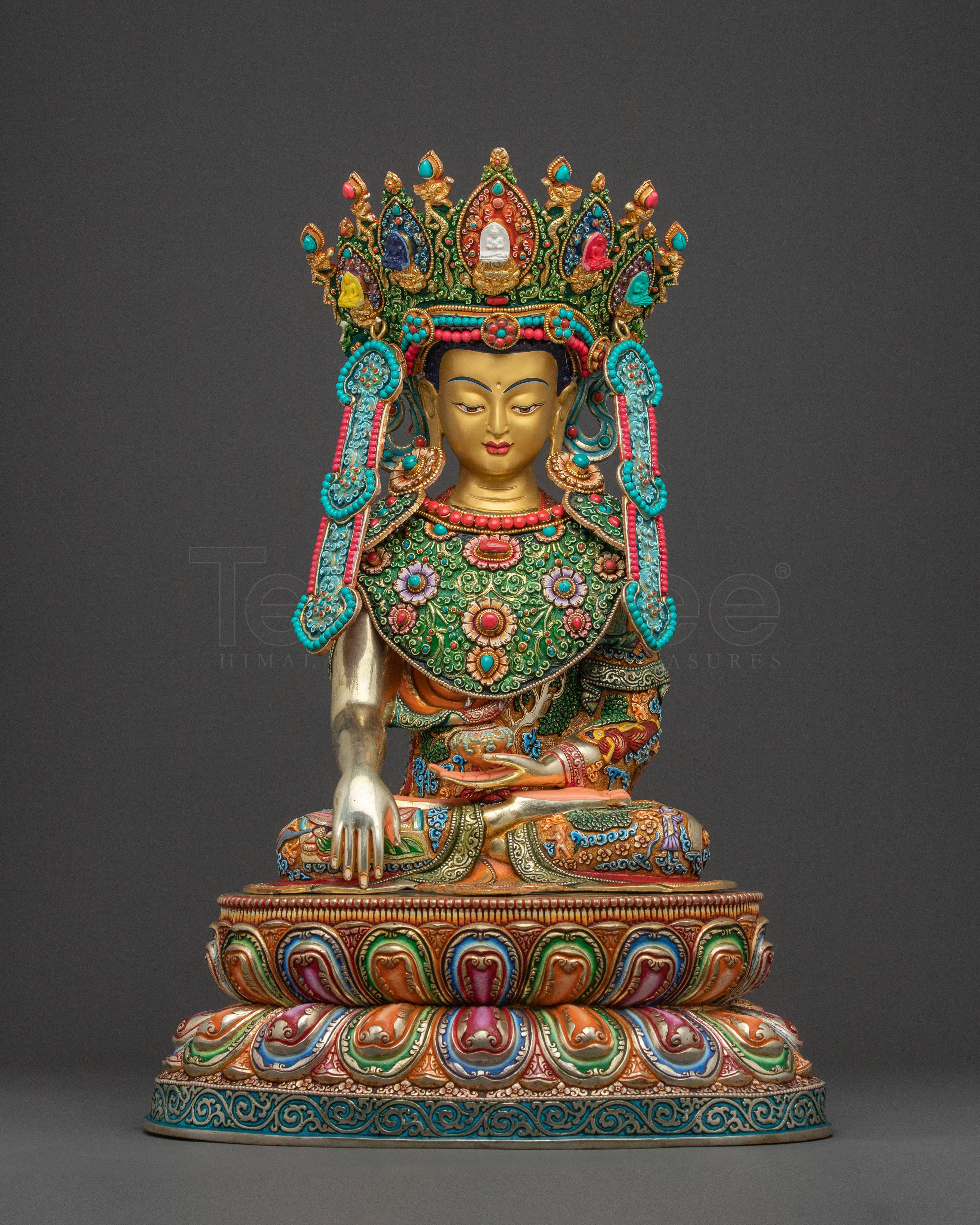 Crown Shakyamuni Buddha Enlightenment Statue