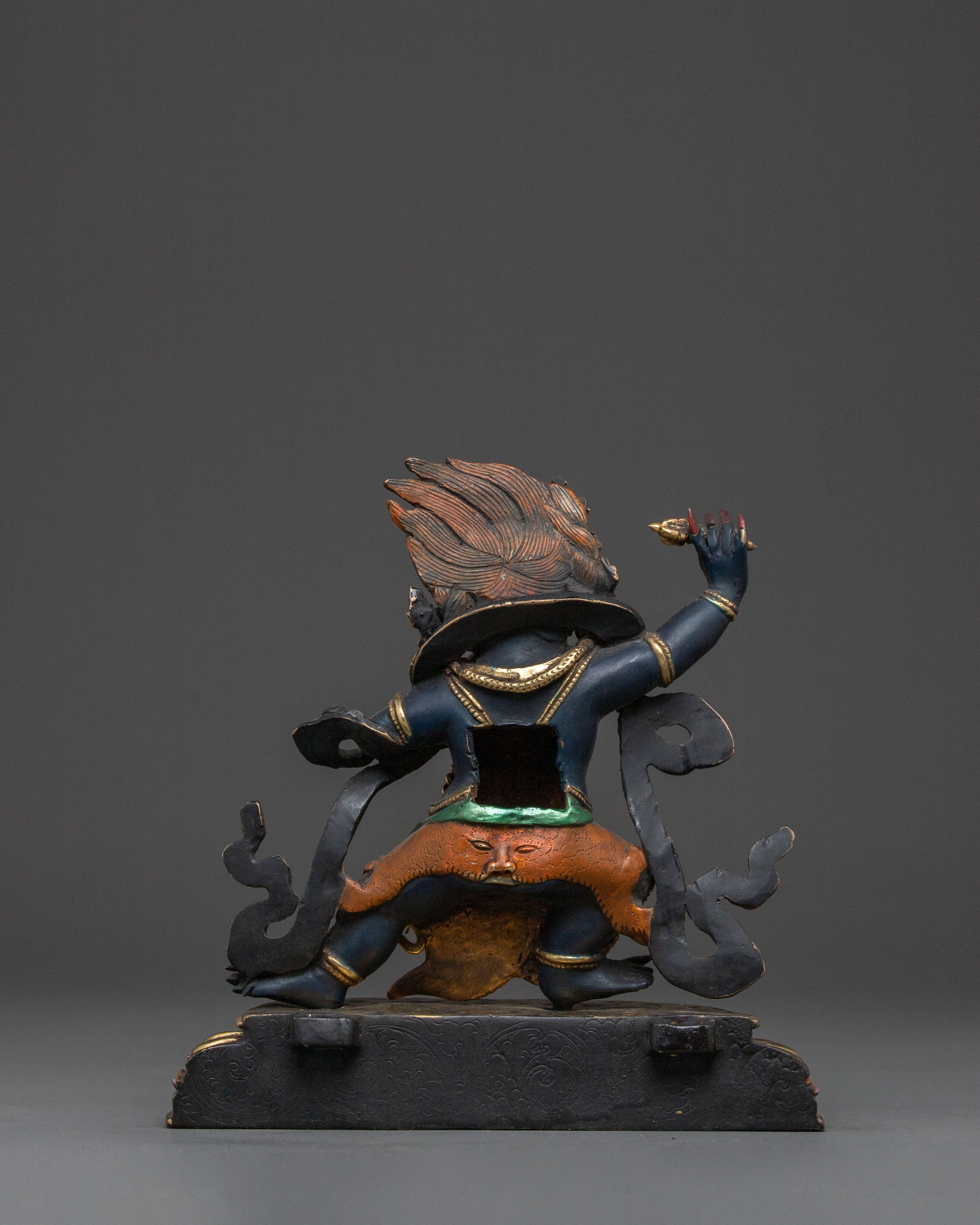 Vajrapani Golden Electroplated Statue: Dynamic Protector