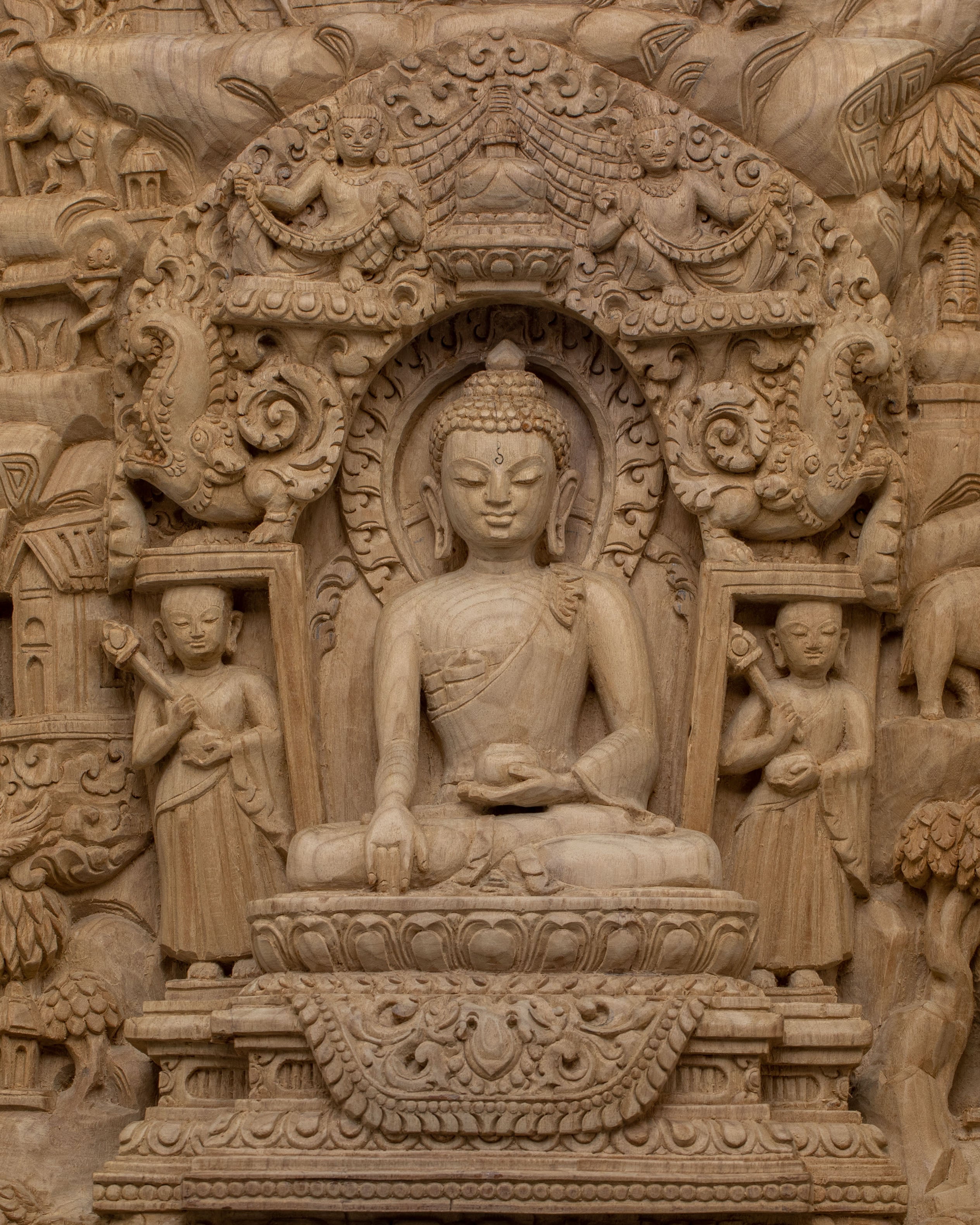 Shakyamuni Buddha Spiritual Wooden Sculpture | Available for Commision