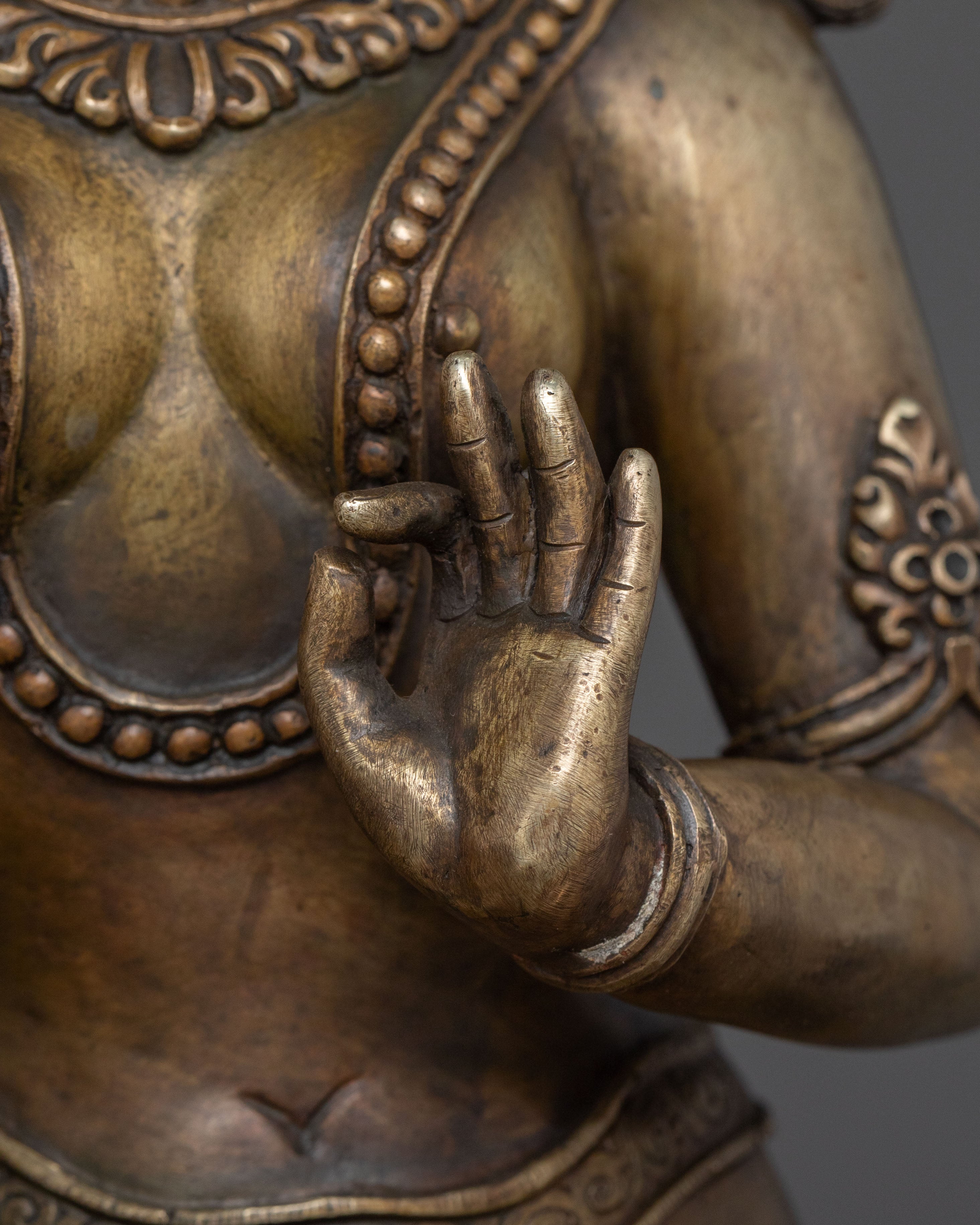 Maha Manjushri and Green Tara Statue Set | Altar Decor