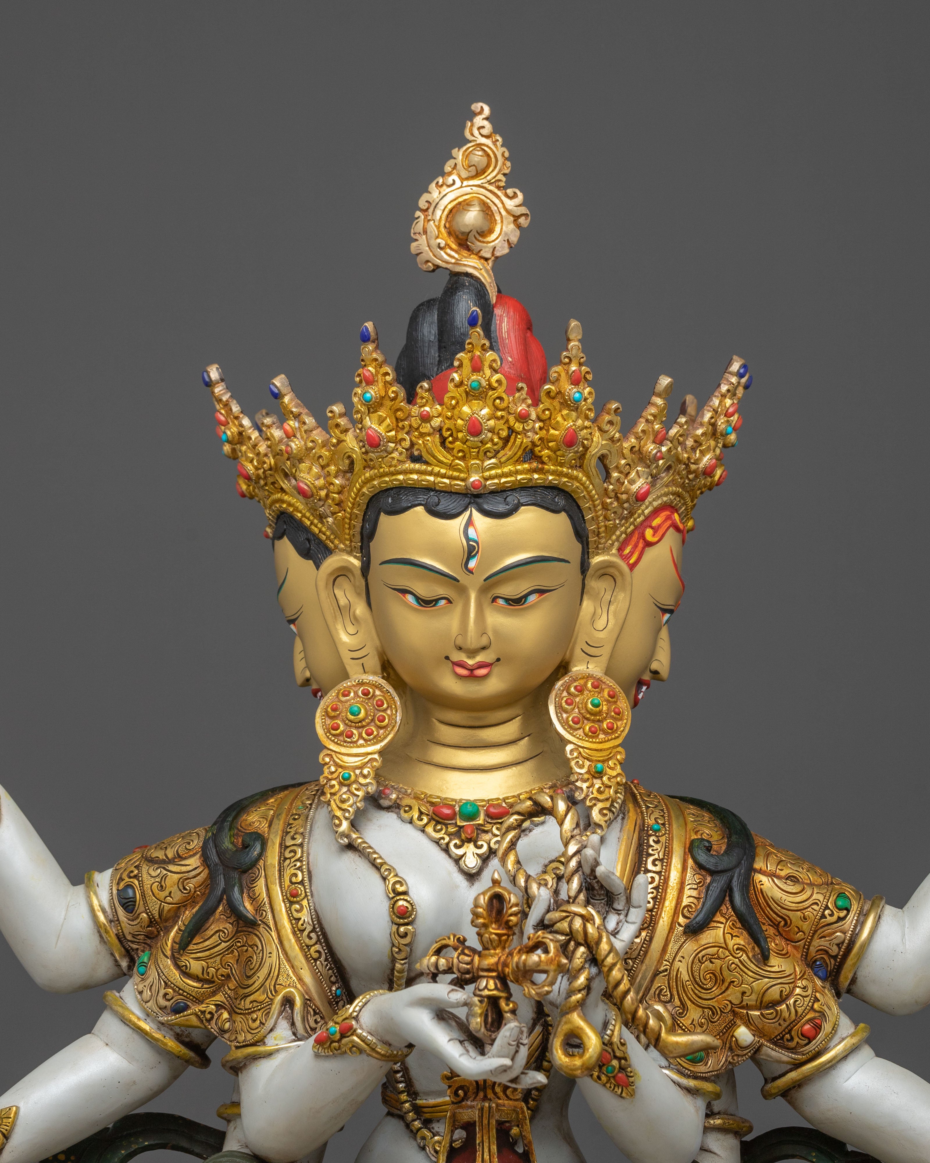 Three Face Dakini Namgyalma Statue | Goddess of Longevity and Purification
