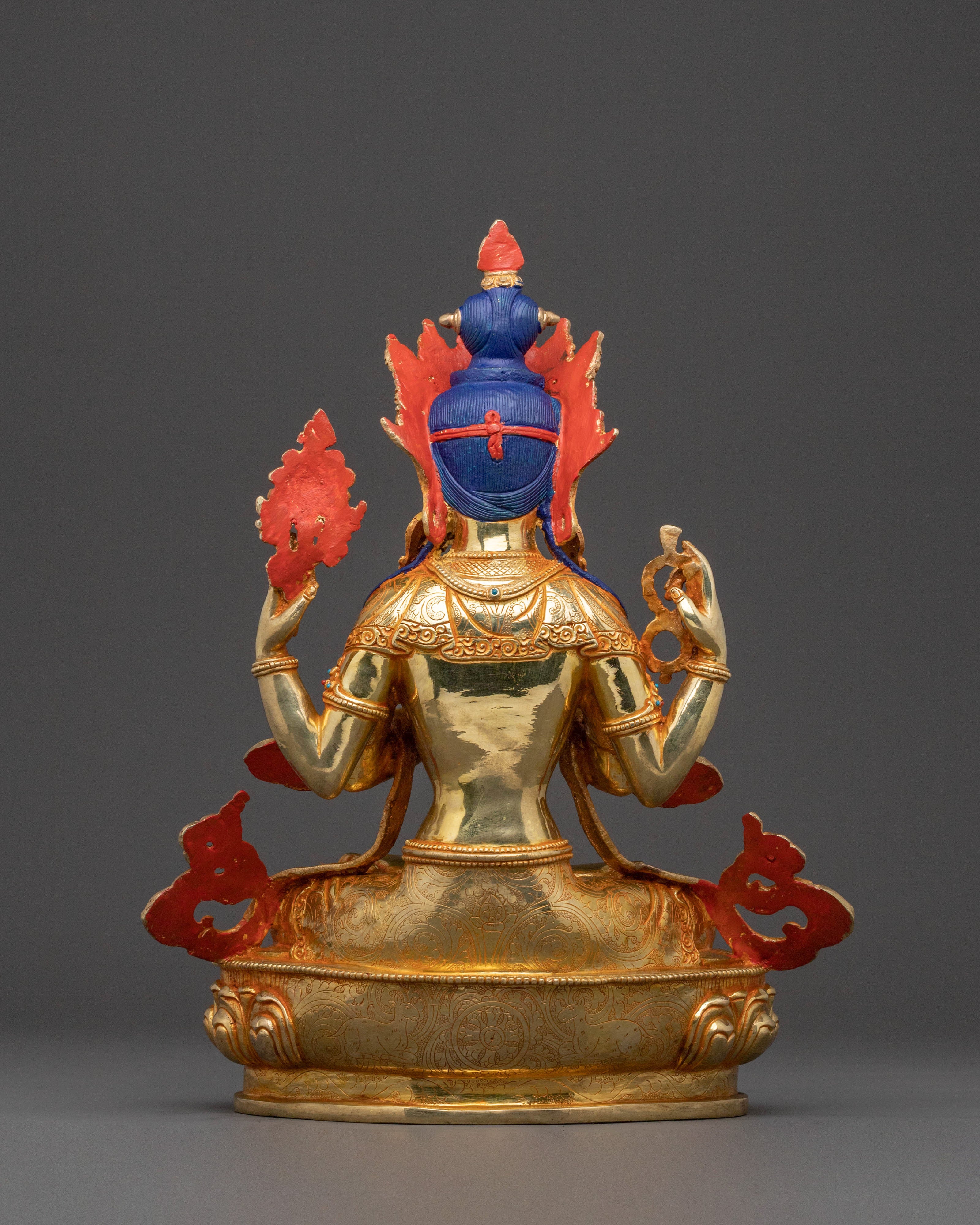 Divine Statue of Chenrezig – Handcrafted in Nepal