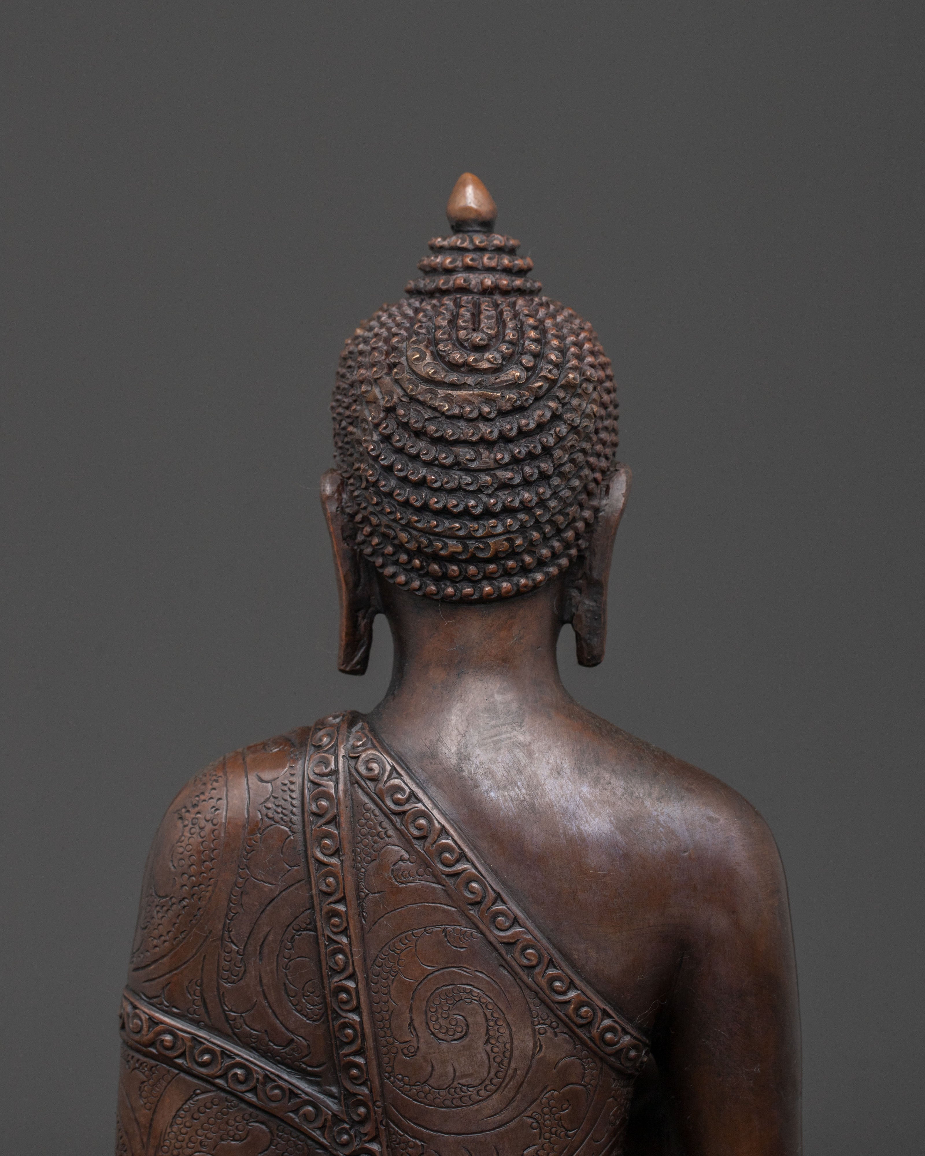 Vairocana Oxidized Copper Statue | Symbol of Wisdom and Purity