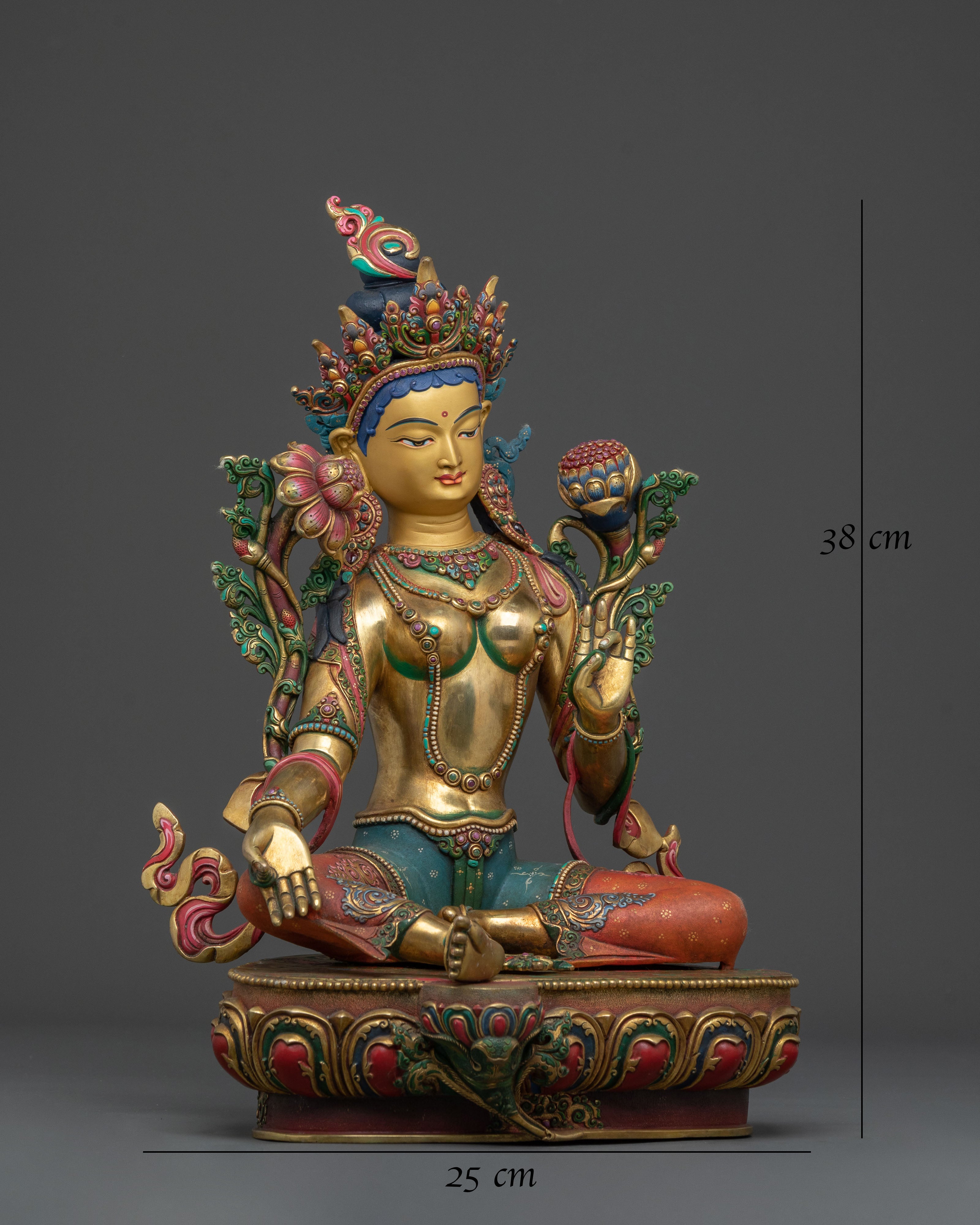 Green Tara Guardian Deity Statue | Compassion Home Altar Decor