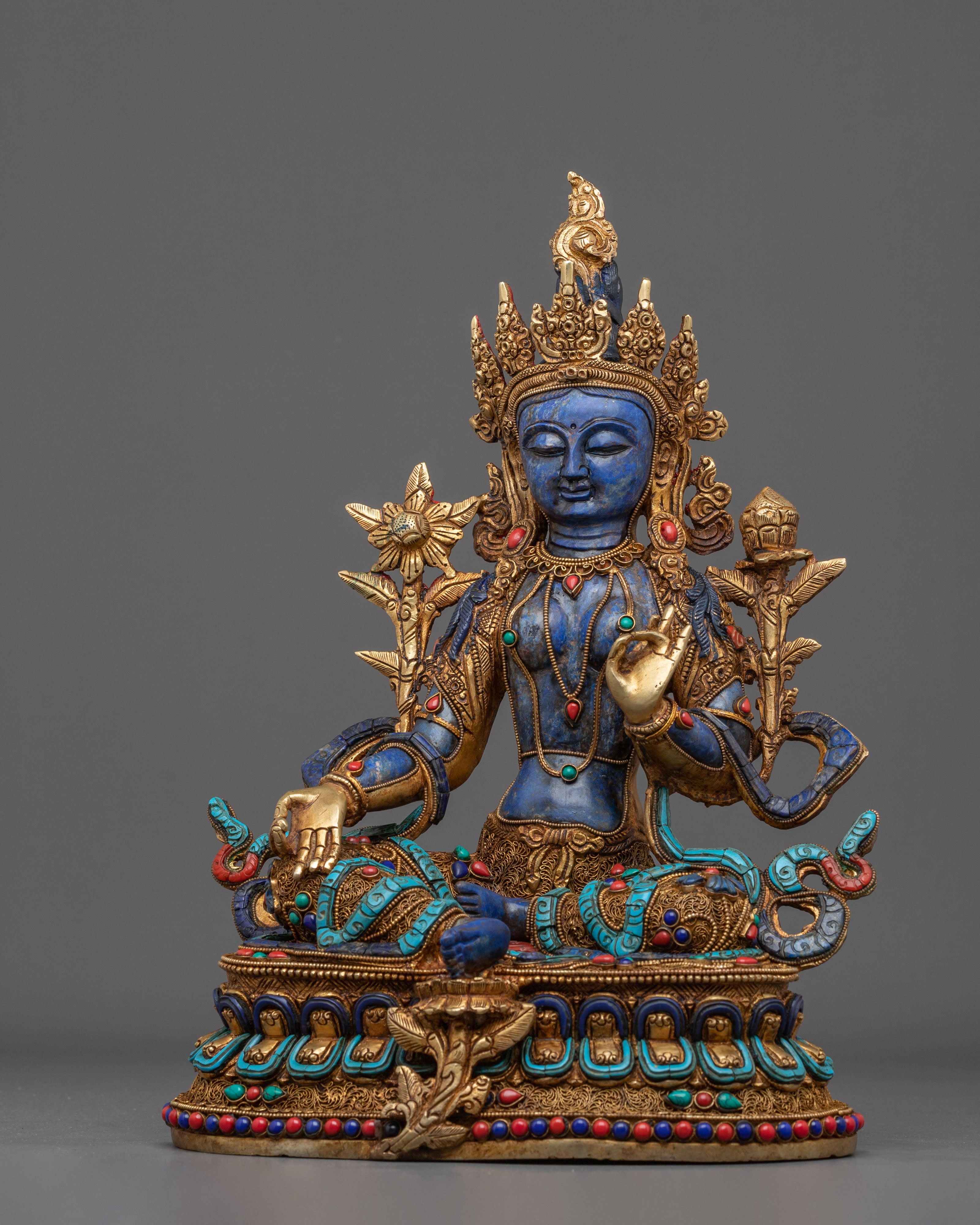 Green Tara Liberating Statue | Handcrafted Serenity