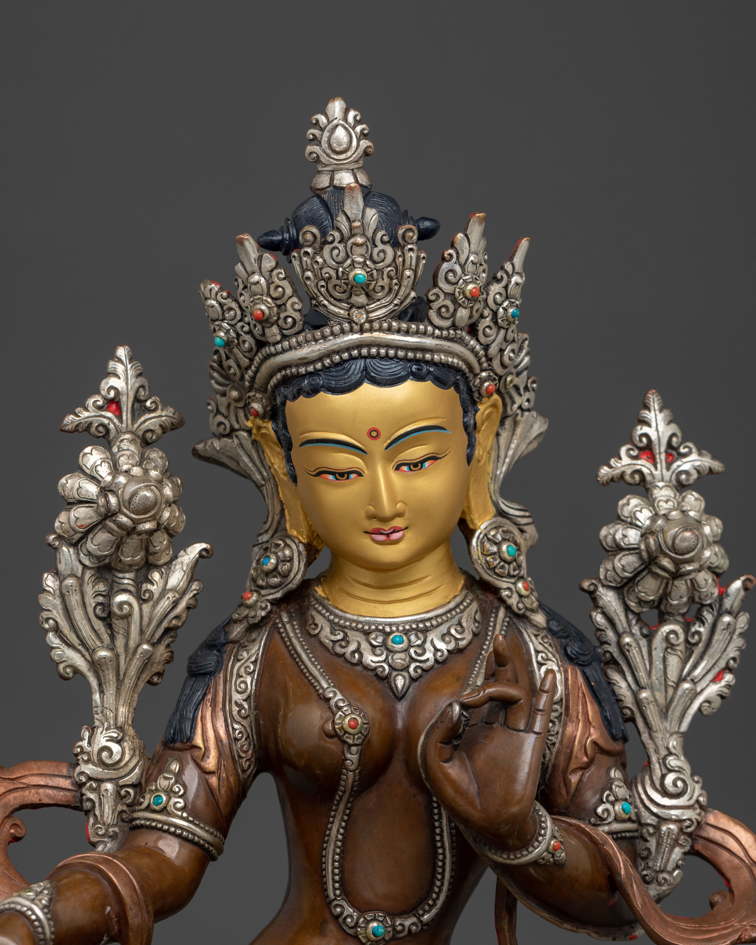 Green Tara Statue | Tibetan Guardian Figurine