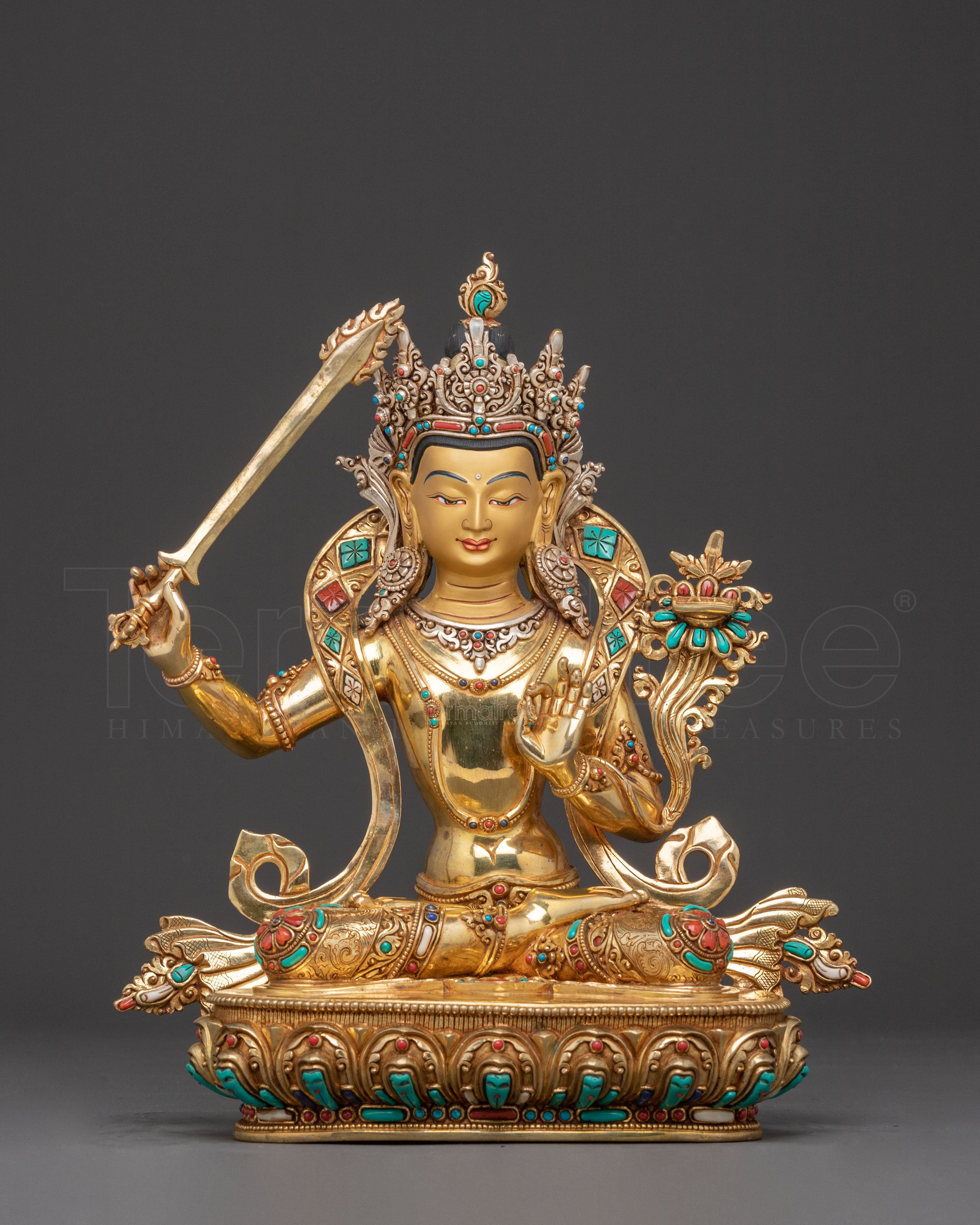 Bodhisattva Manjushri Statue Symbol of Wisdom