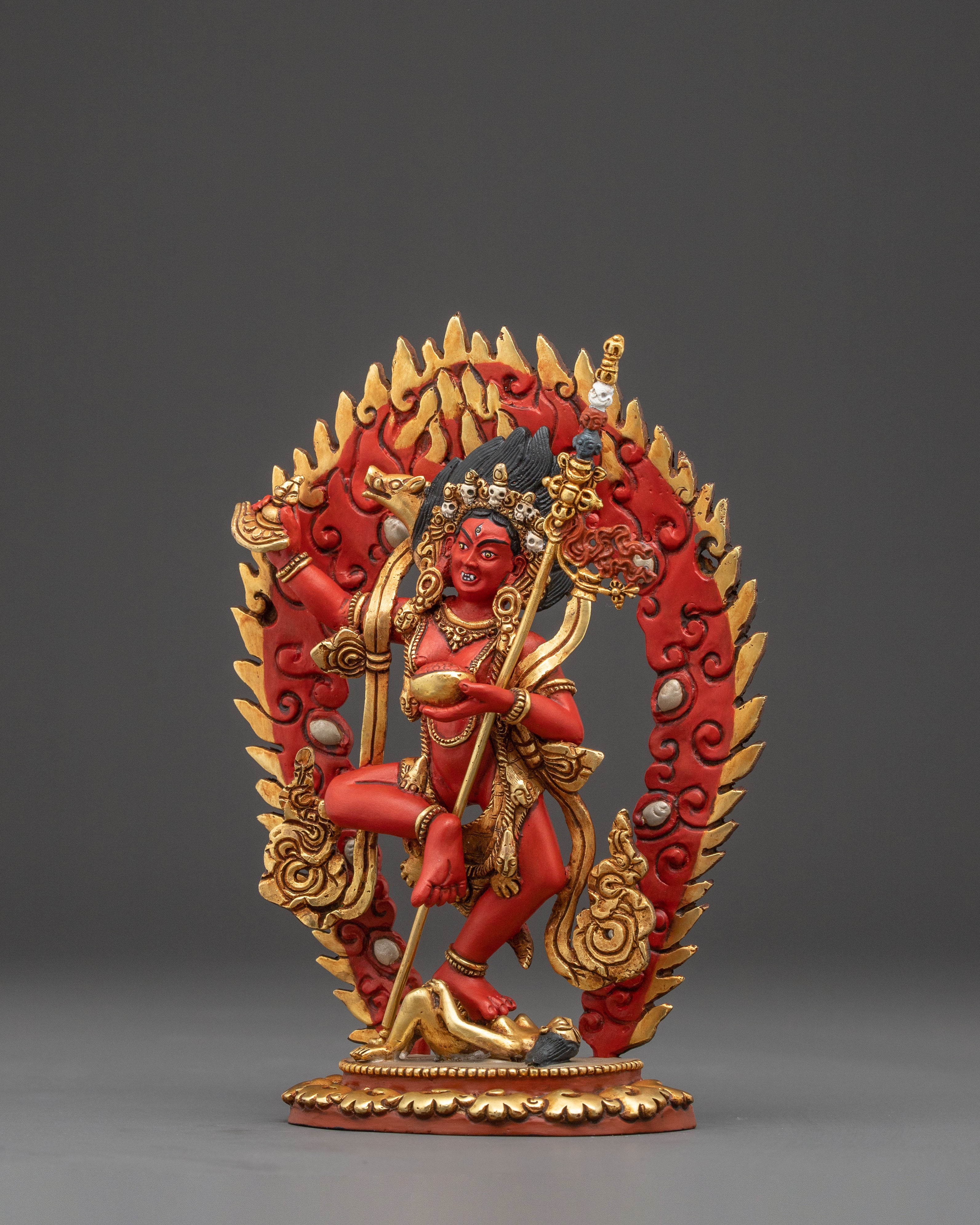 Handcrafted Droje Phagmo Statue – Gilded Copper Statue