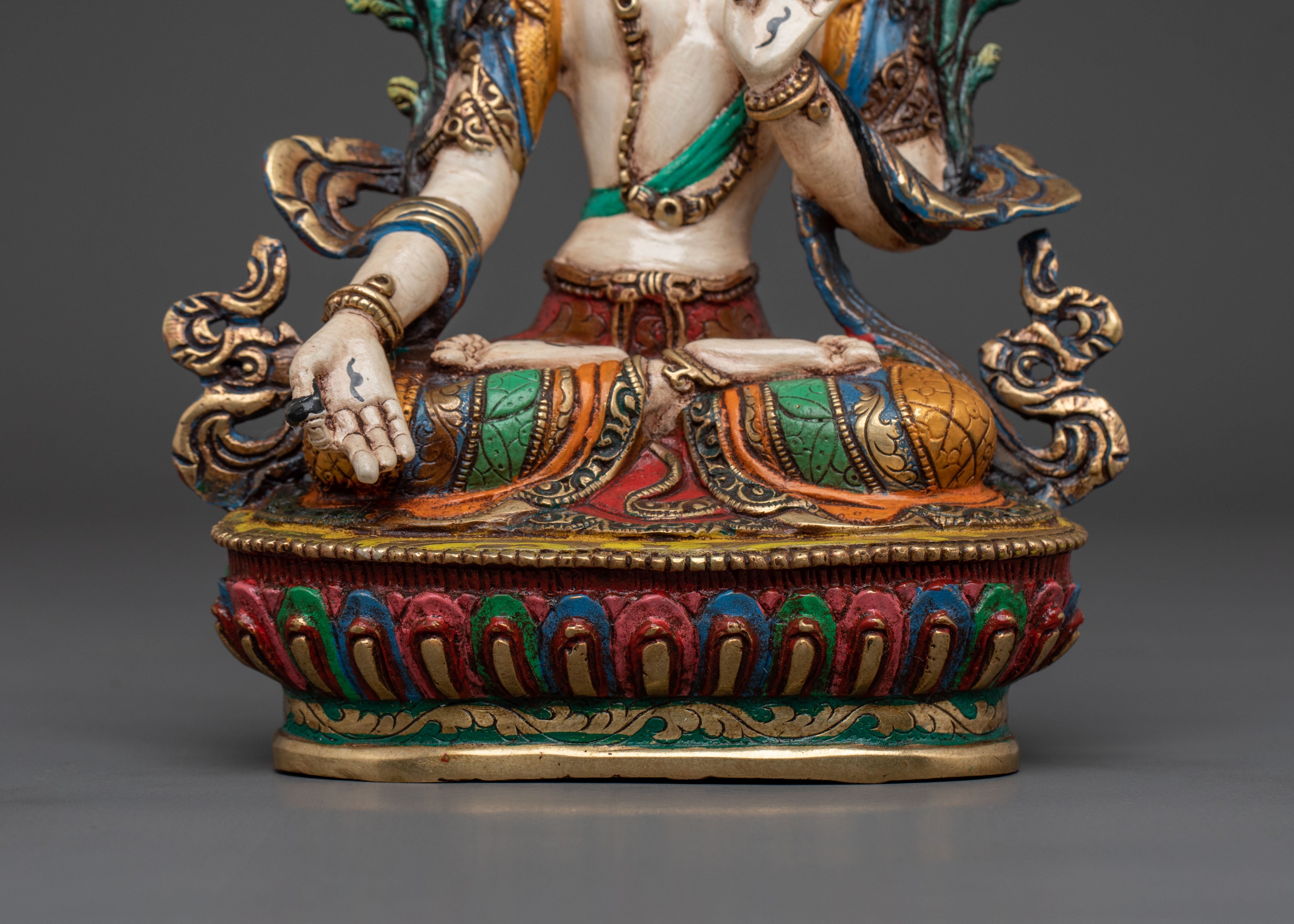 Goddess White Tara Meditation Statue | Bodhisattva of Long Life and Compassion