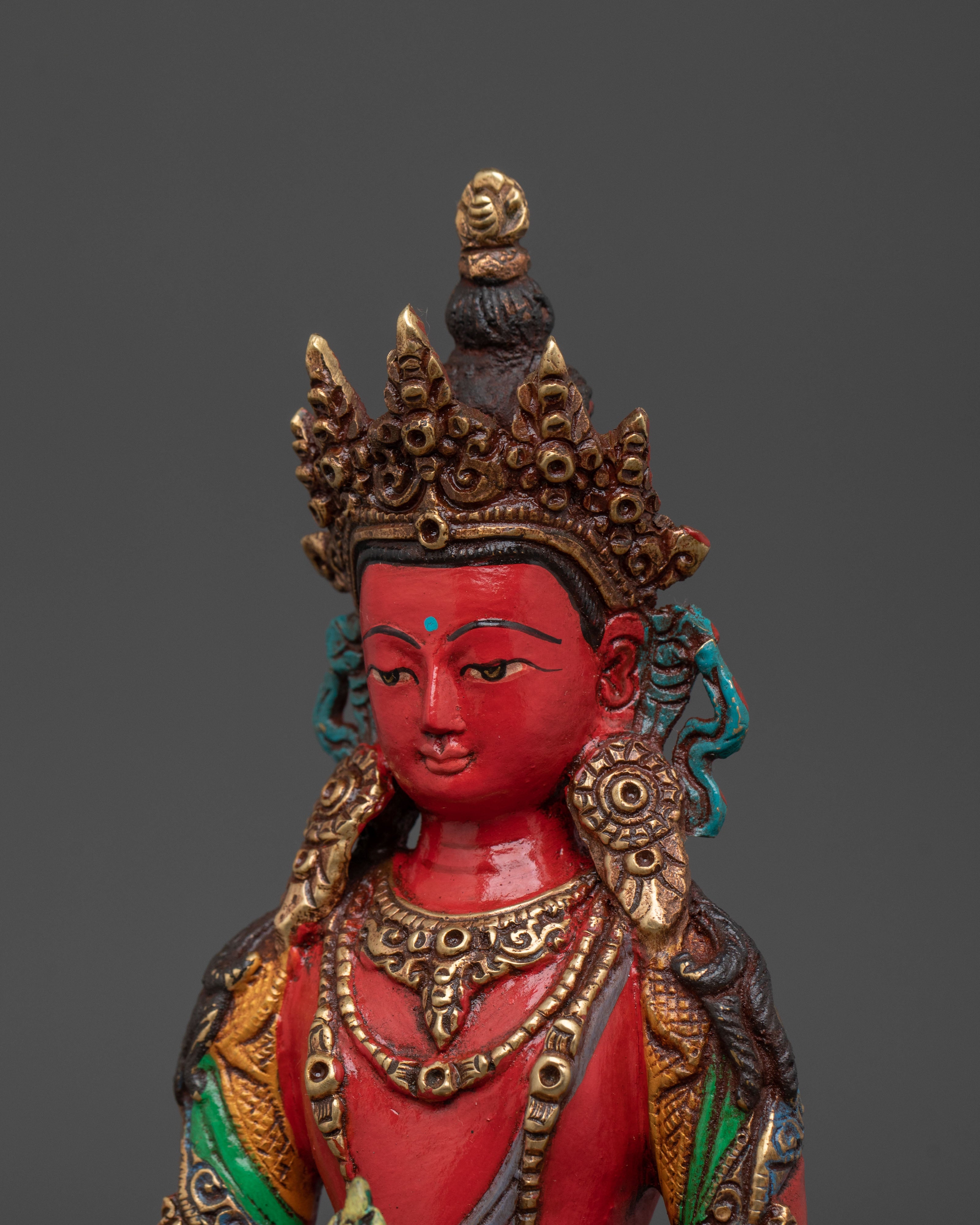 Amitayus Buddha Statue | Handmade Nepal Sacred Altar Decor
