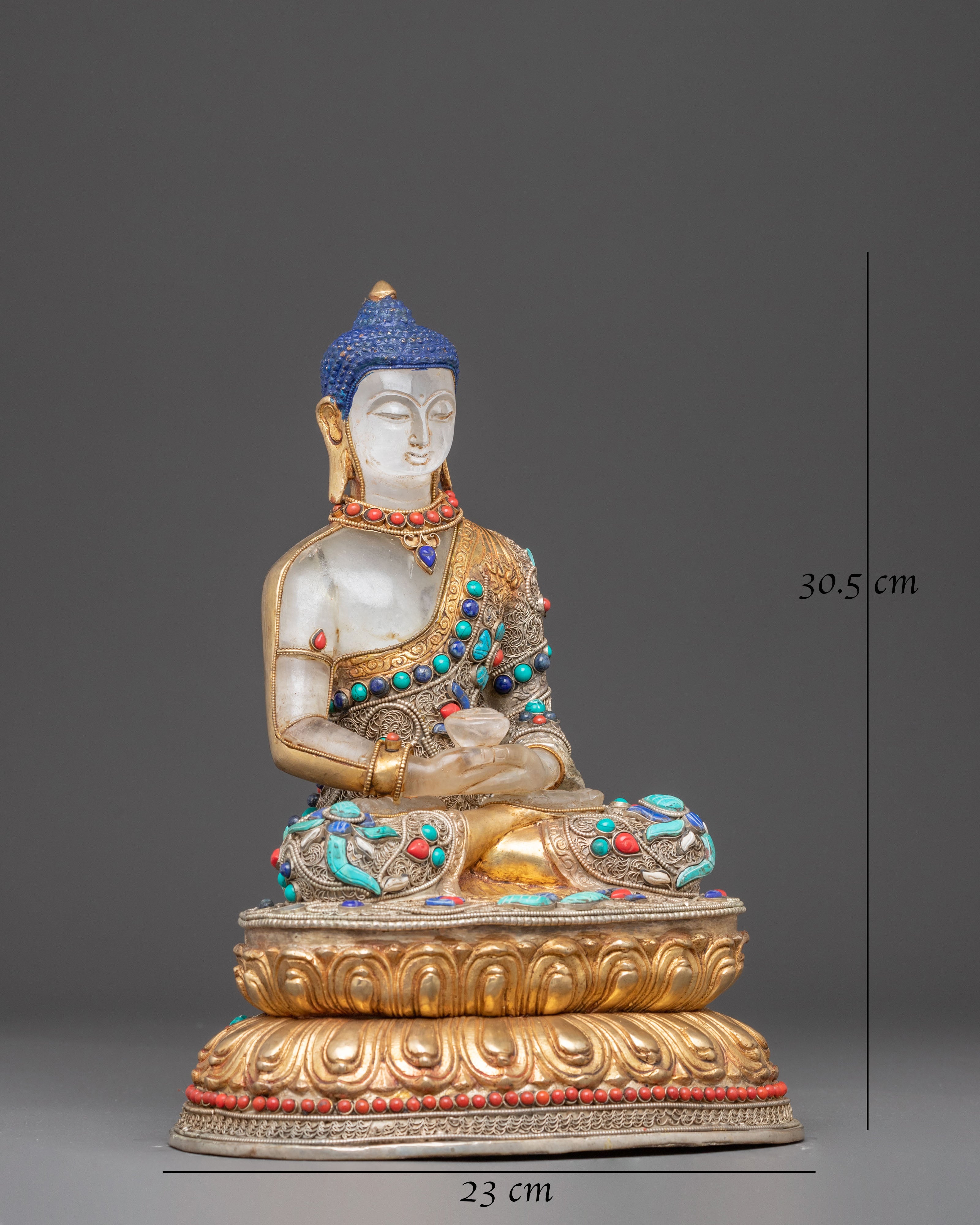 Crystal Statue of Buddha Amitabha