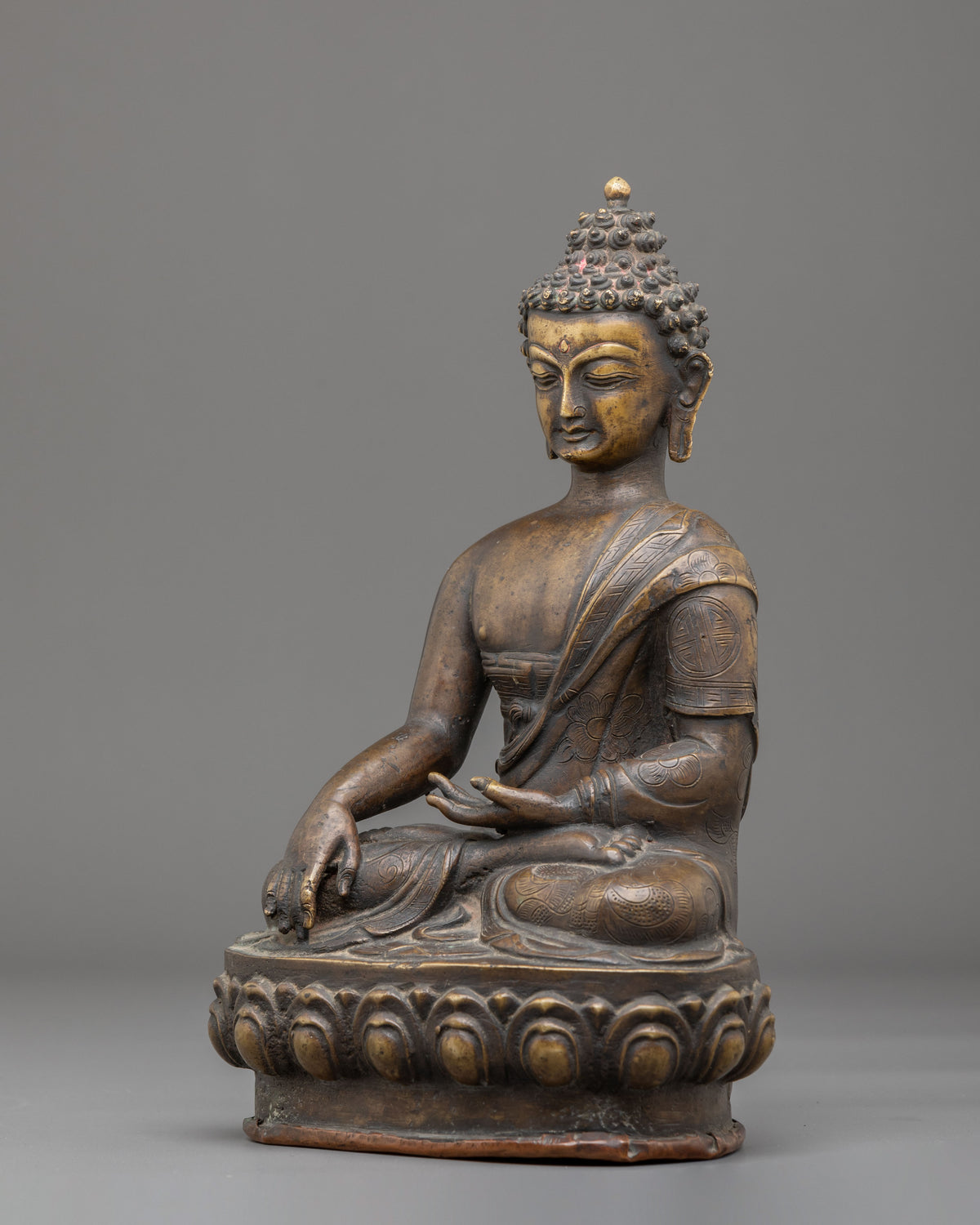 Handmade Shakyamuni Buddha Oxidized Statue