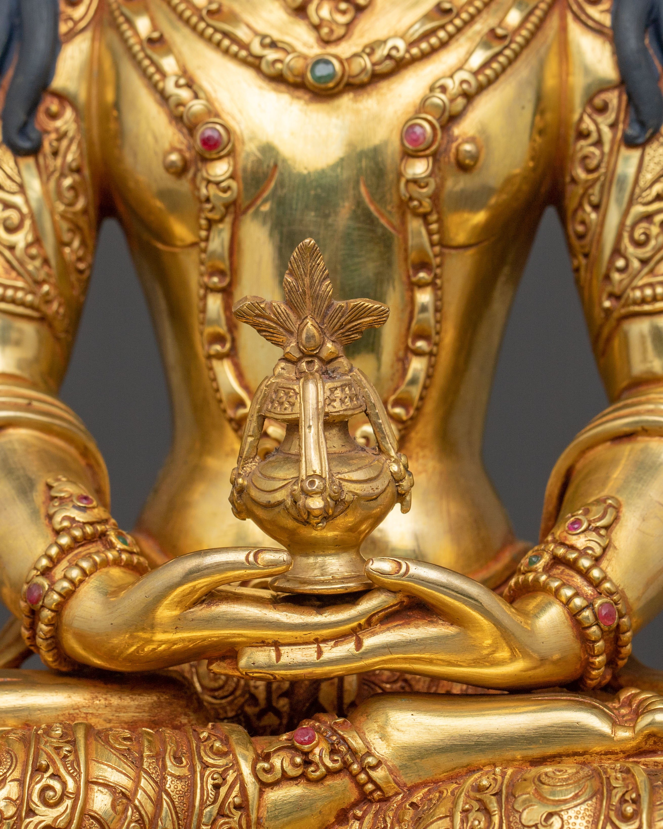Golden Amitayus Blessing Statue | Eternal Life