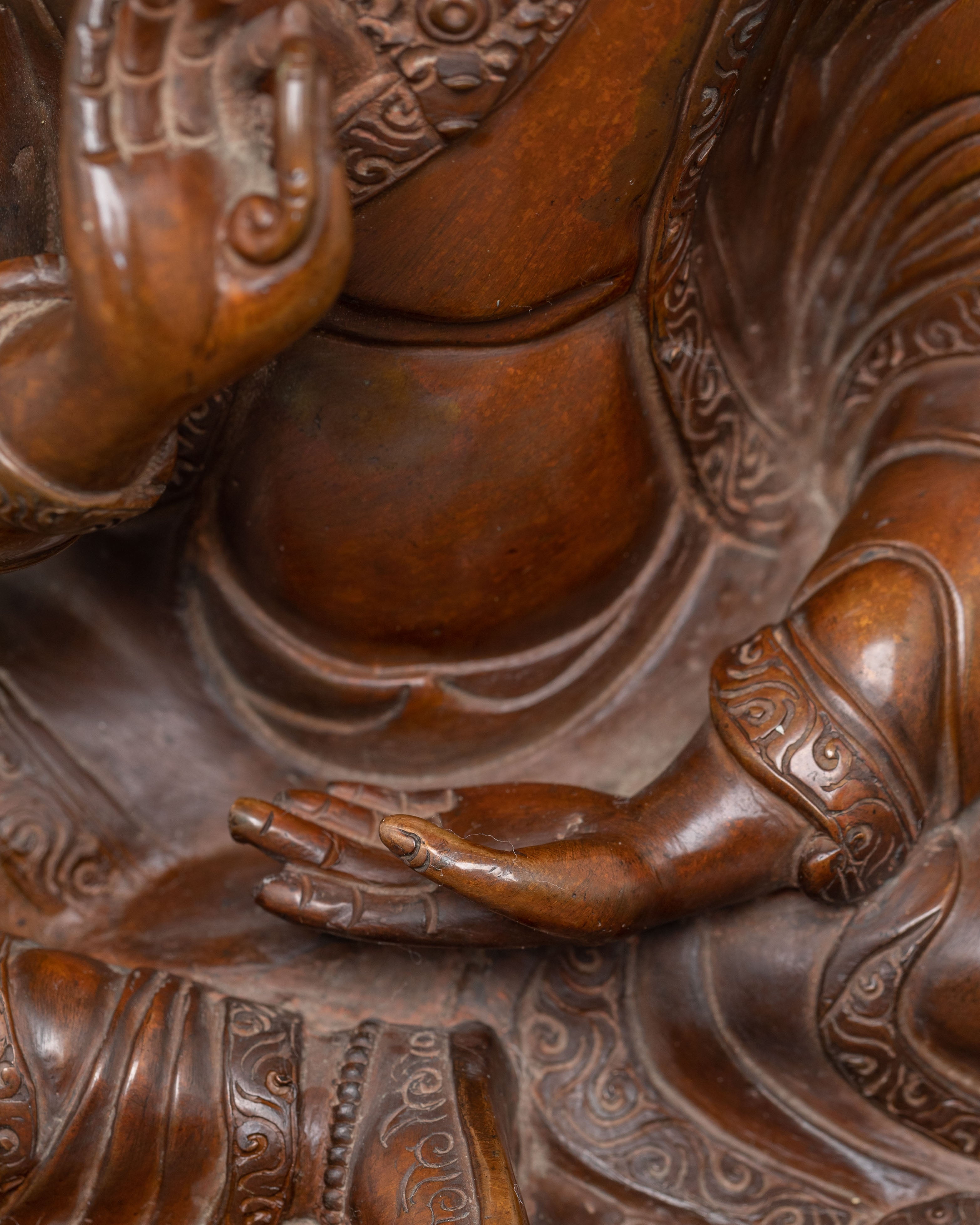 Tibetan Bodhisattva Statue – Oxidized Copper Masterpiece