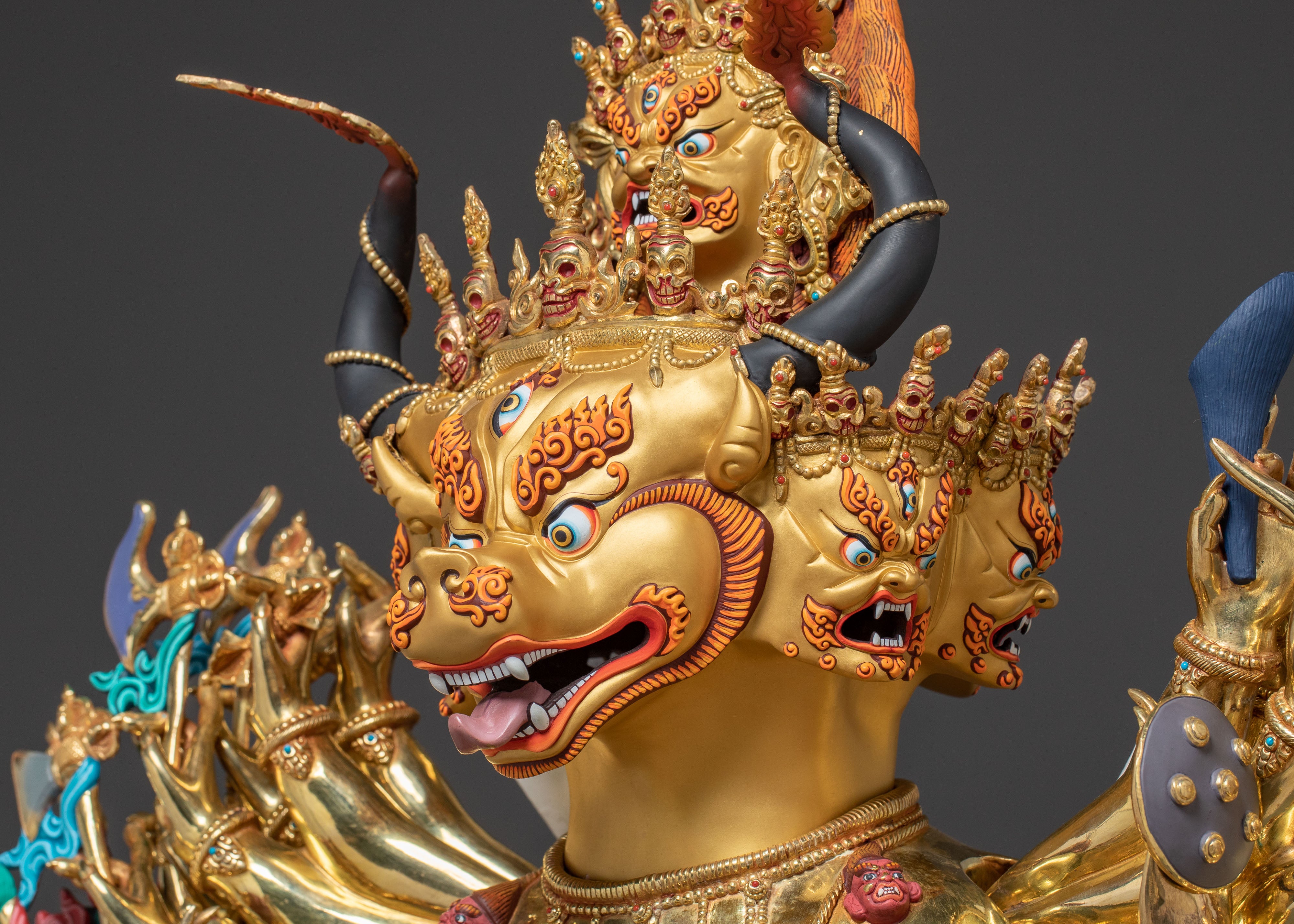 Formidable Yamantaka Spiritual Statue | 24k Gold Gilded