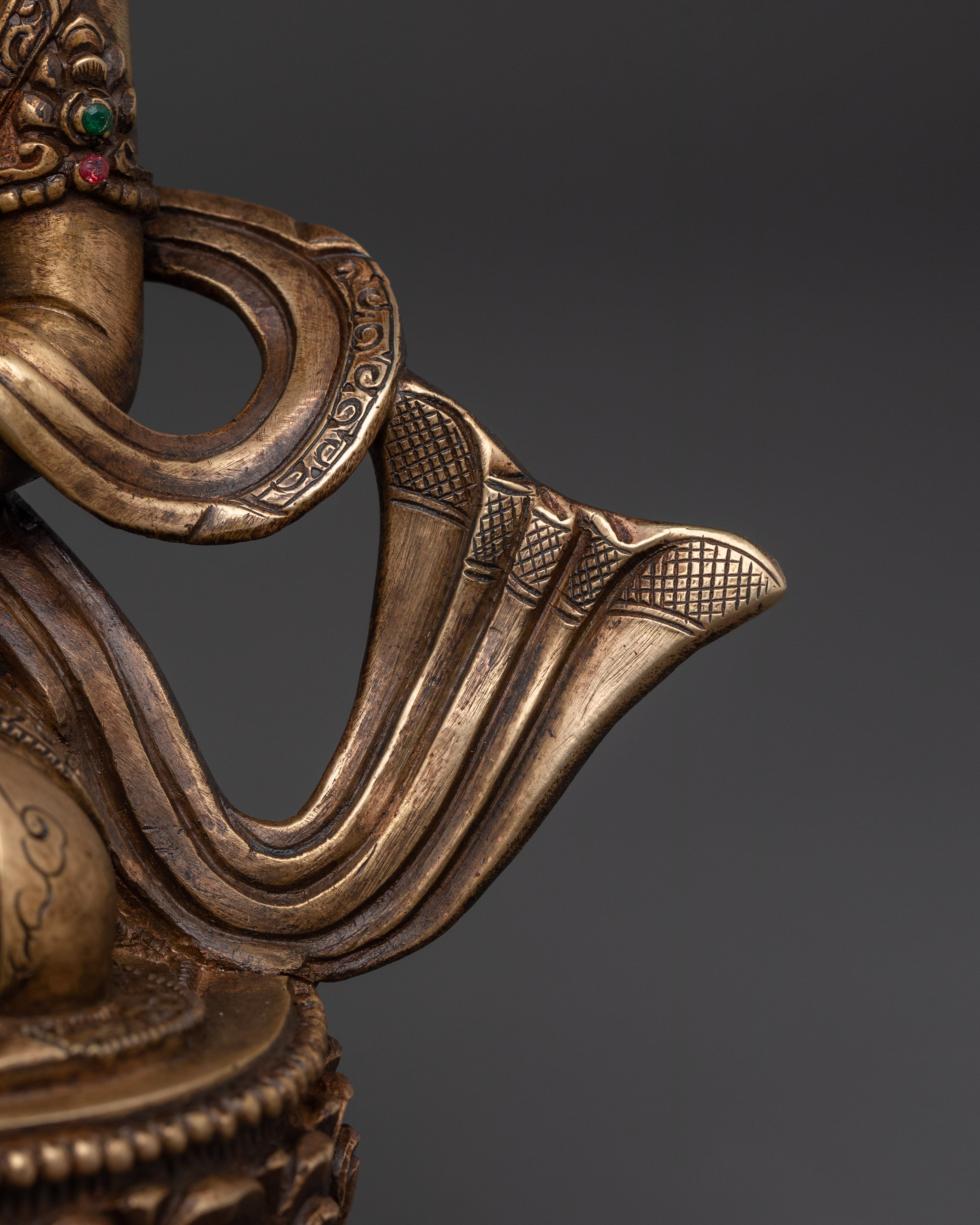 Amitayus Statue of Immortality | Bronze & Gemstone