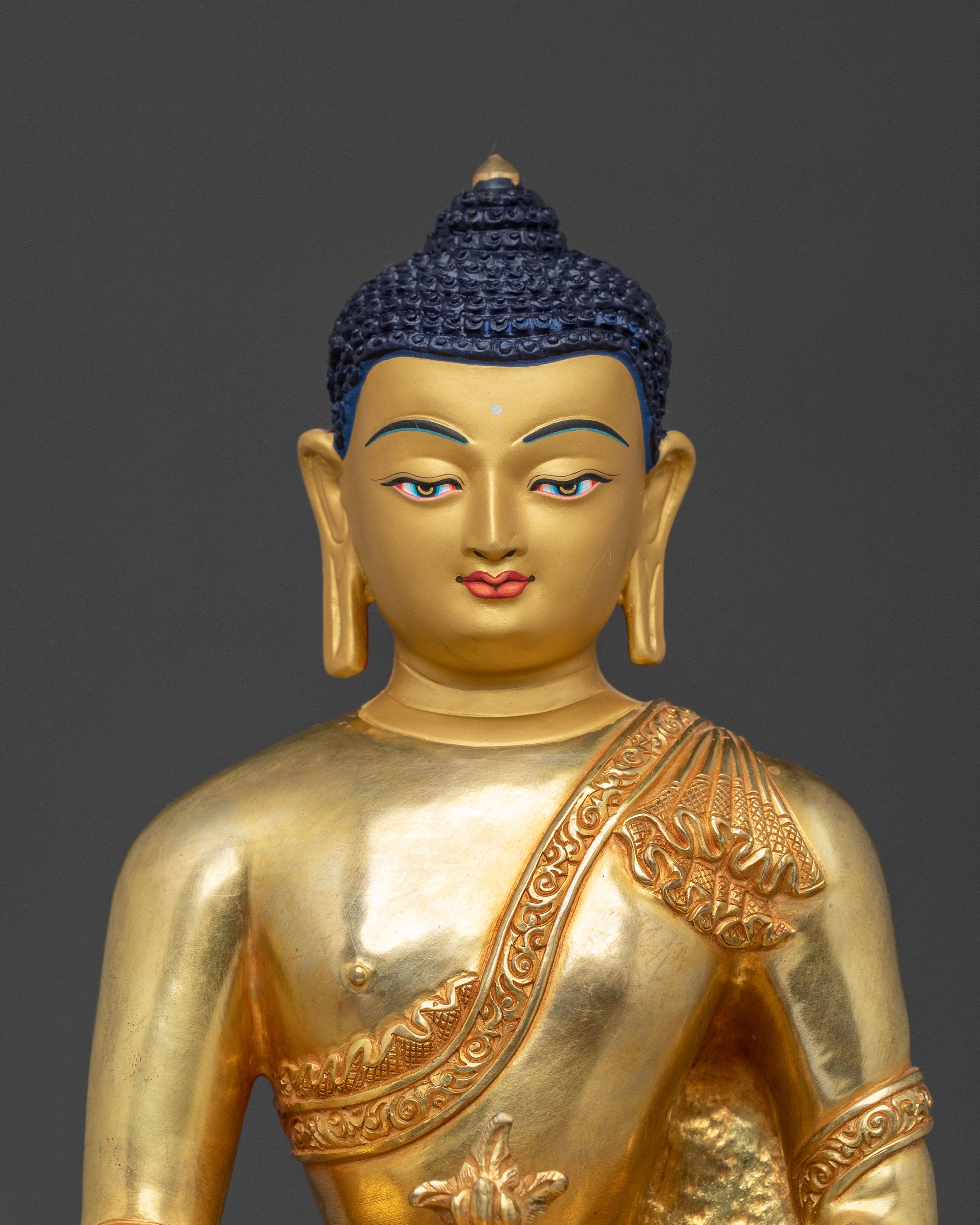Medicine Buddha Statue | 24k Gold Gilded Serenity