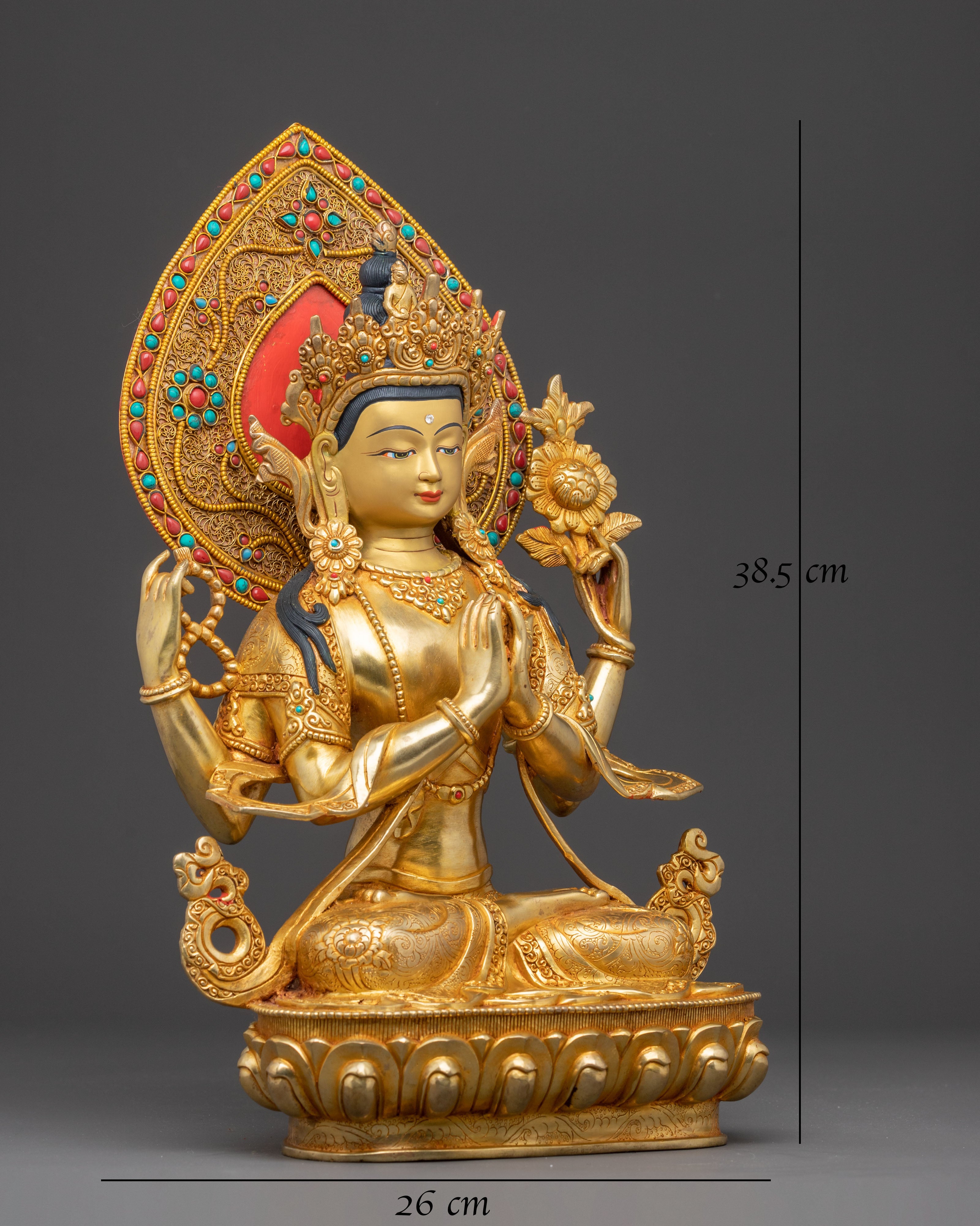 Radiant Statue of Bodhisattva Chenrezig | Protector of All Beings