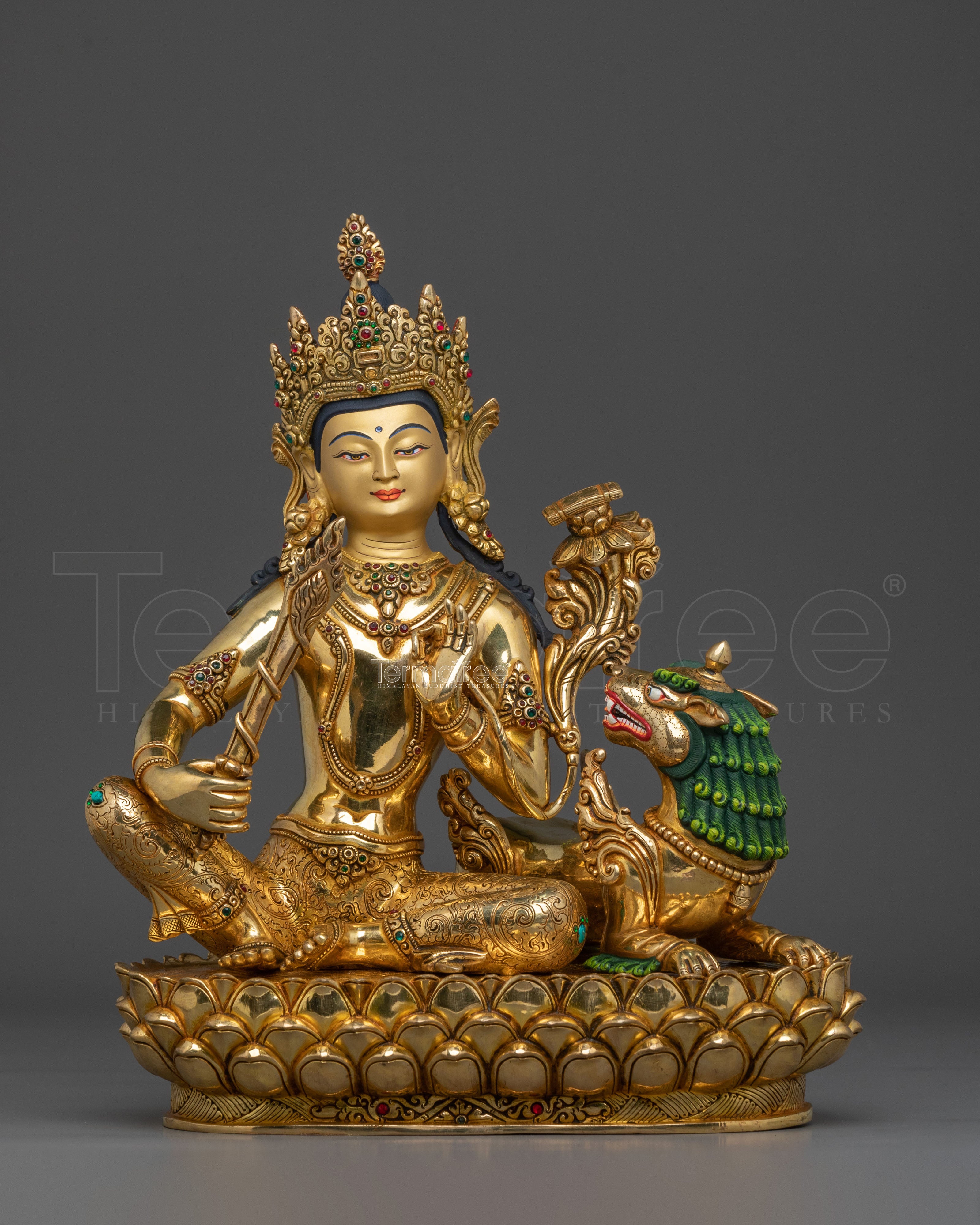 Tikshna Manjushri Spiritual Statue | Buddhist Wisdom Deity Figurine
